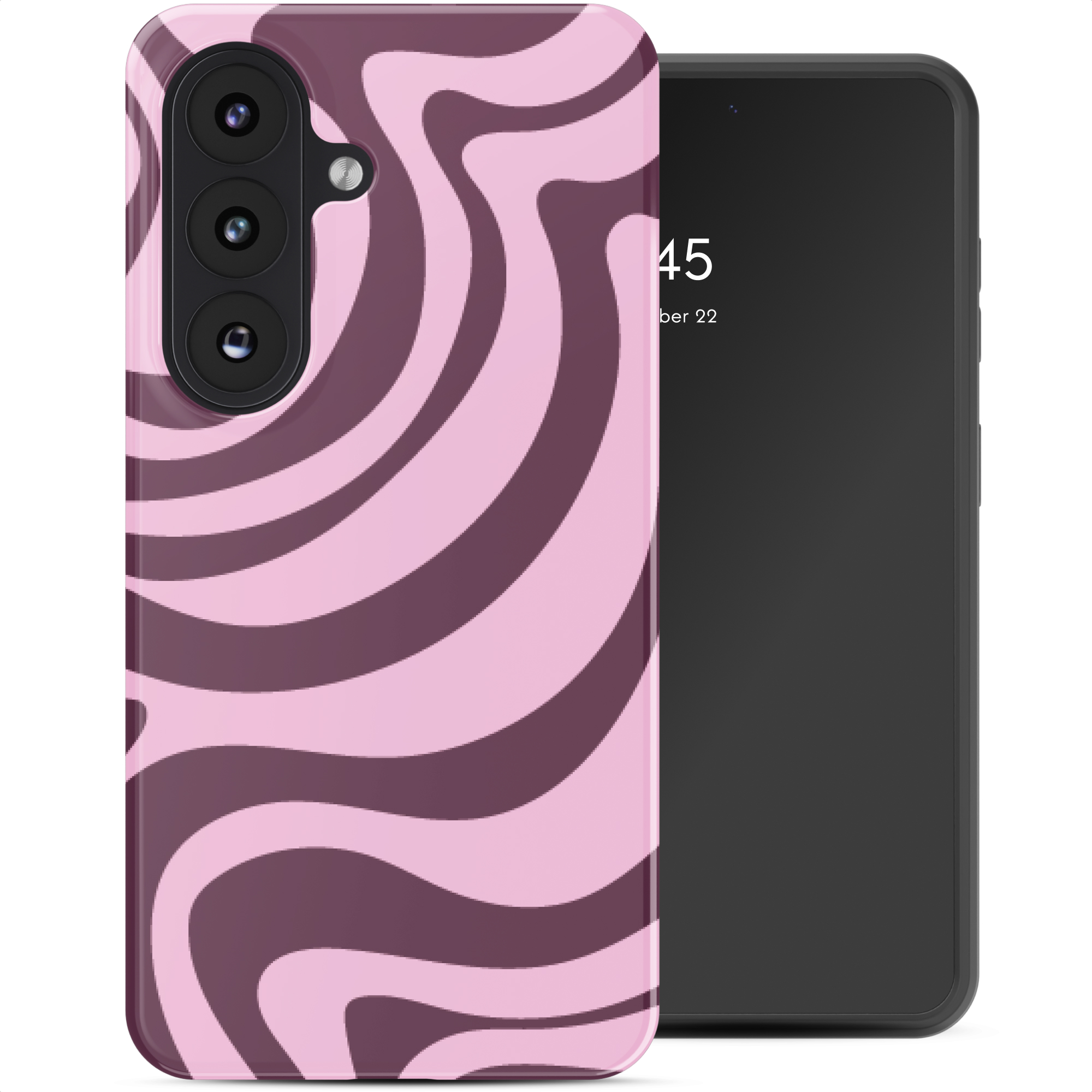 Selencia Vivid Back Cover für das Samsung Galaxy S26 - Wavy Swirl Pink Plum