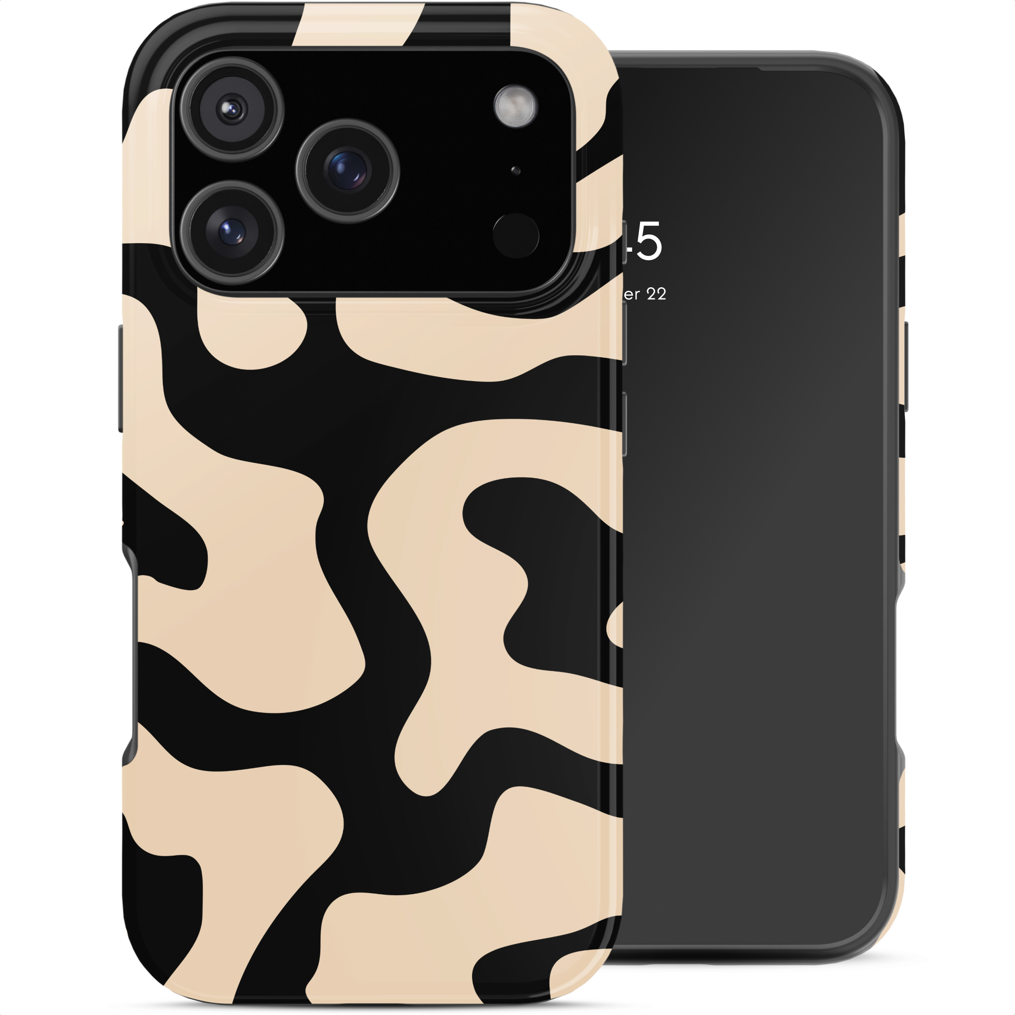 Selencia Vivid Back Cover für das Apple iPhone 17 Pro Max - Art Wave Black