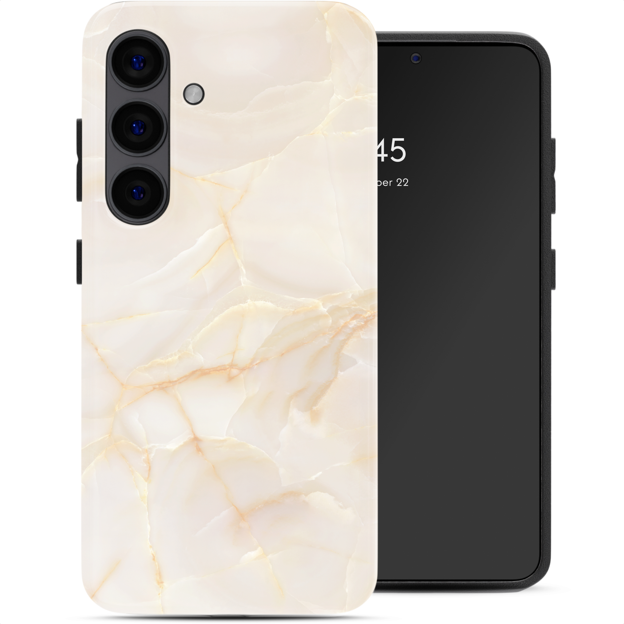 Selencia Vivid Rückabdeckung mit MagSafe für das Samsung Galaxy S24 - Golden Beige Marble