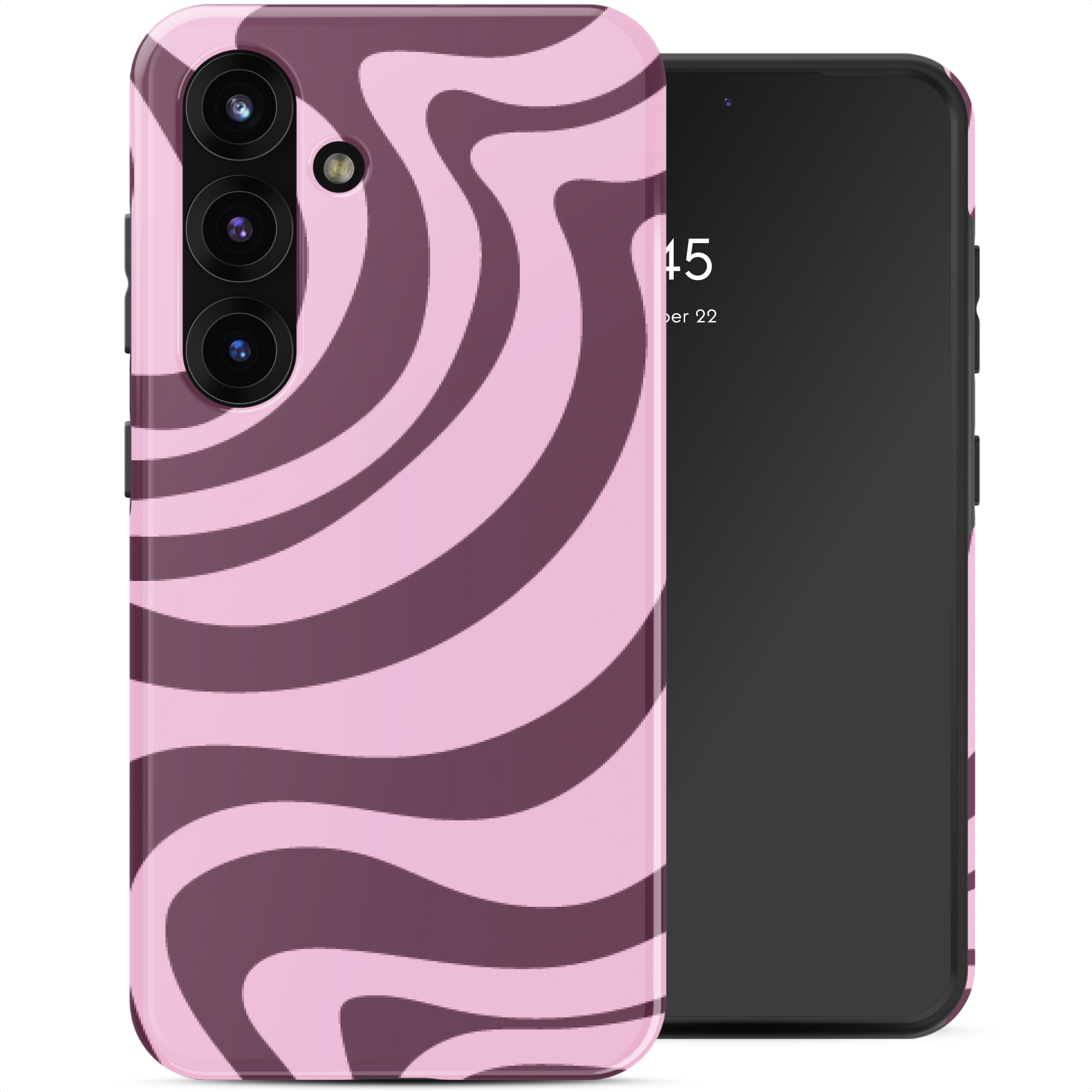 Selencia Vivid Rückabdeckung mit MagSafe für das Samsung Galaxy S25 - Wavy Swirl Pink Plum