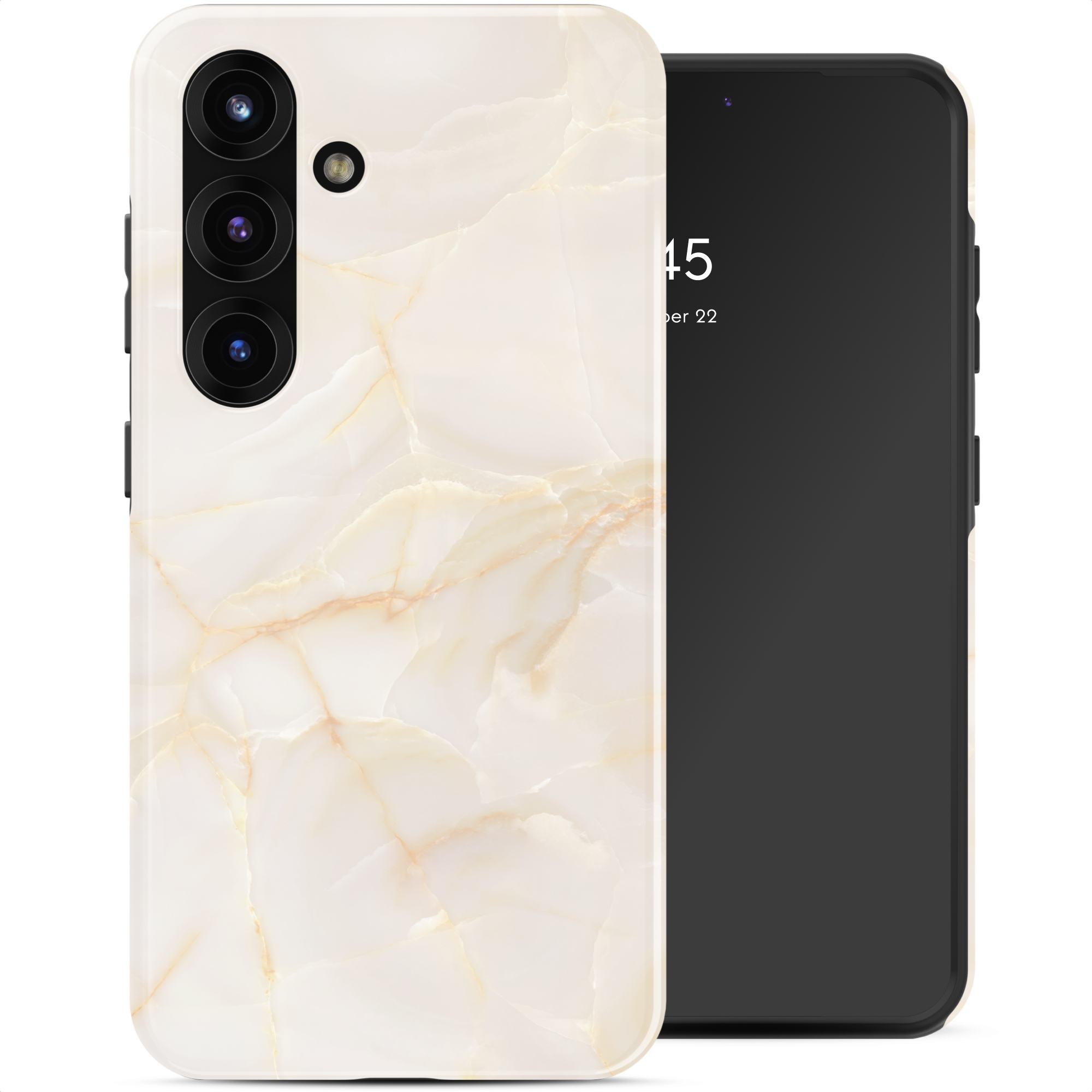 Selencia Vivid Rückabdeckung mit MagSafe für das Samsung Galaxy S25 - Golden Beige Marble