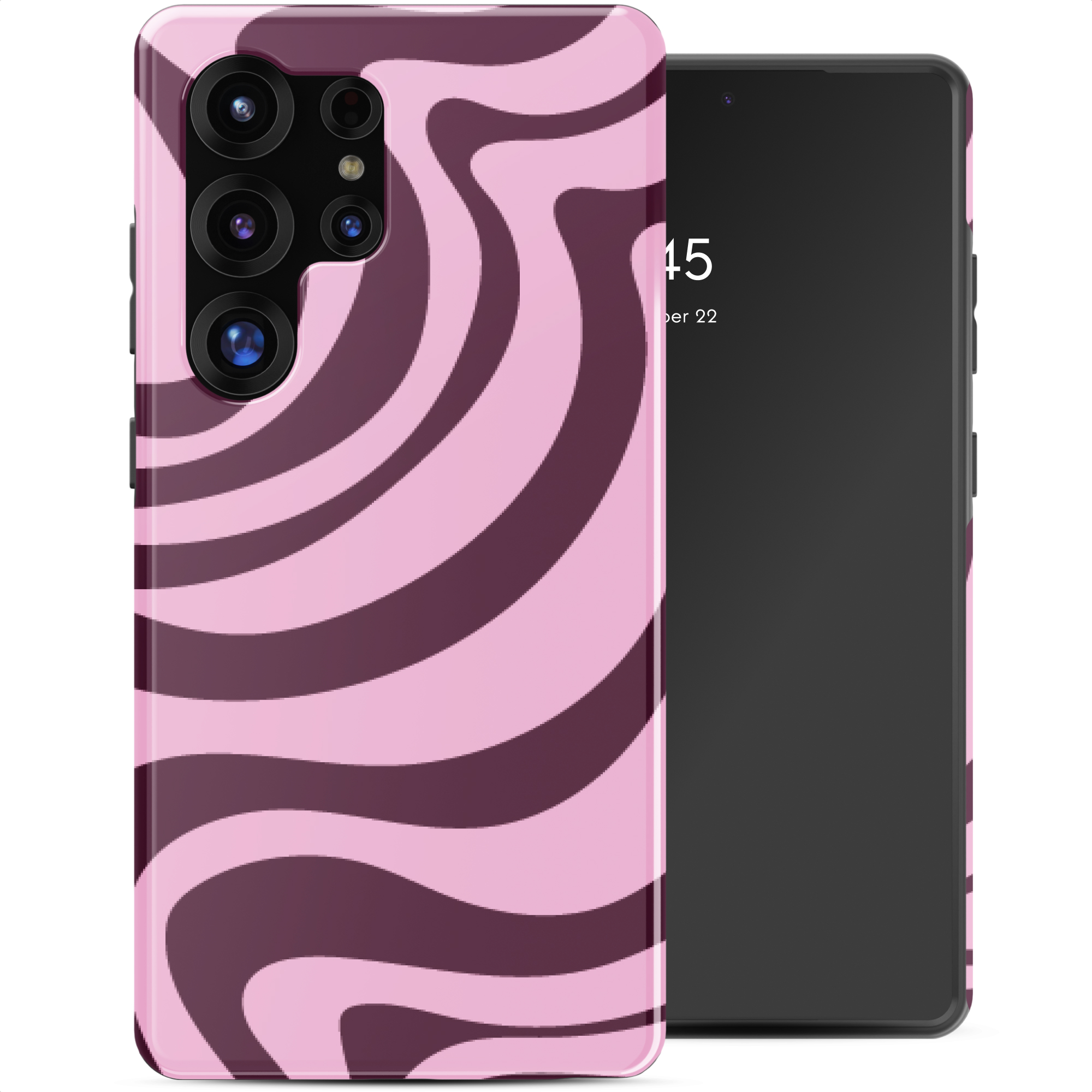 Selencia Vivid Rückabdeckung mit MagSafe für das Samsung Galaxy S25 Ultra - Wavy Swirl Pink Plum