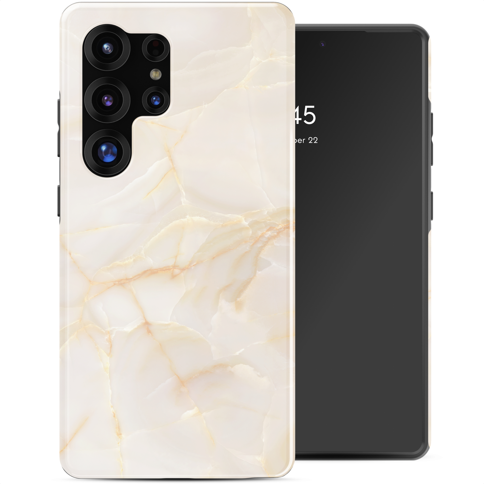 Selencia Vivid Rückabdeckung mit MagSafe für das Samsung Galaxy S25 Ultra - Golden Beige Marble