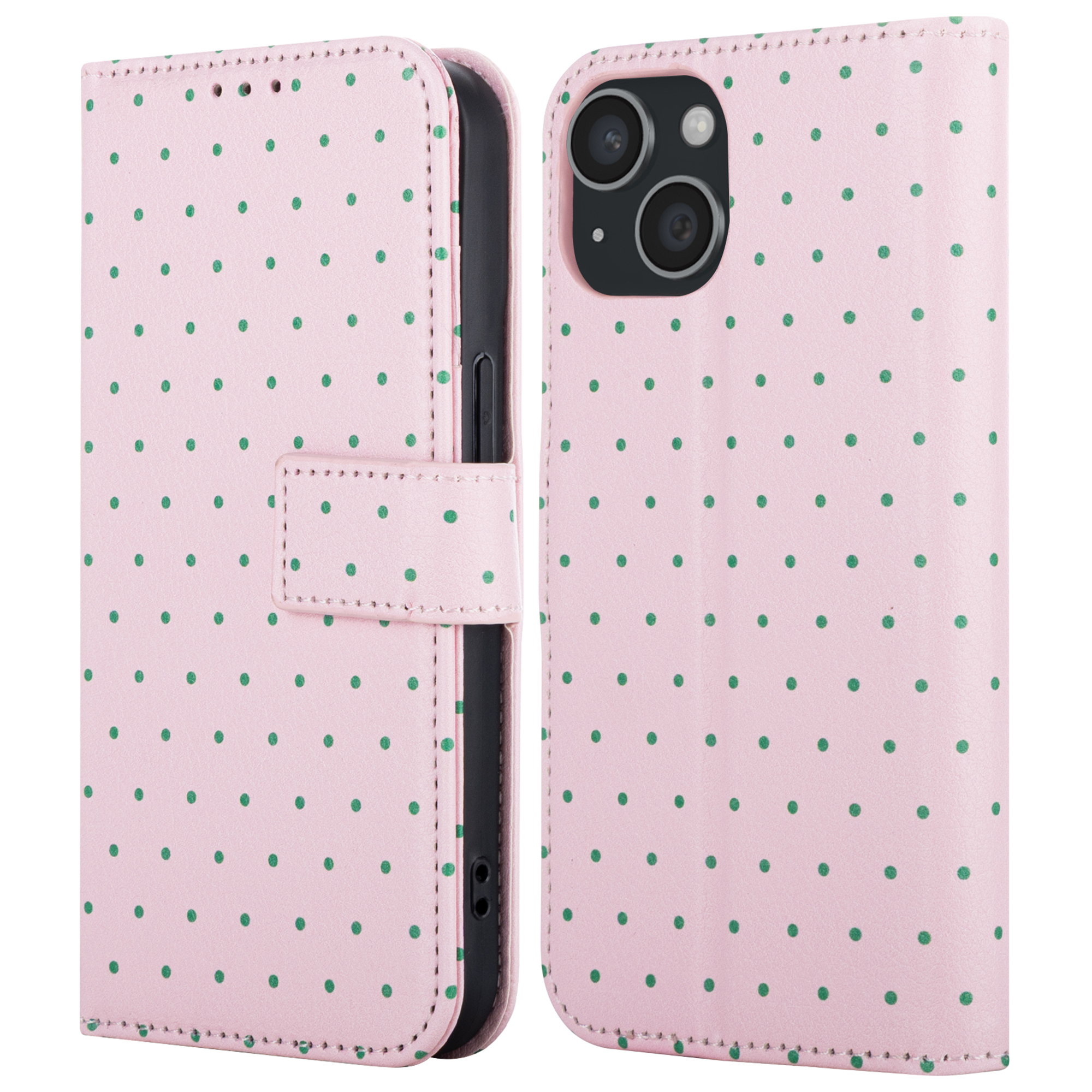 imoshion Design Klapphülle für das Apple iPhone 14 - Happy Dots