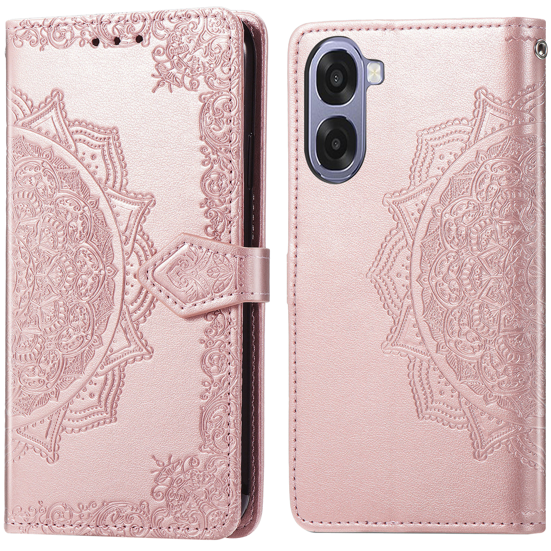 imoshion Mandala Klapphülle für das Oppo A6x (4G/5G) - Rose Gold