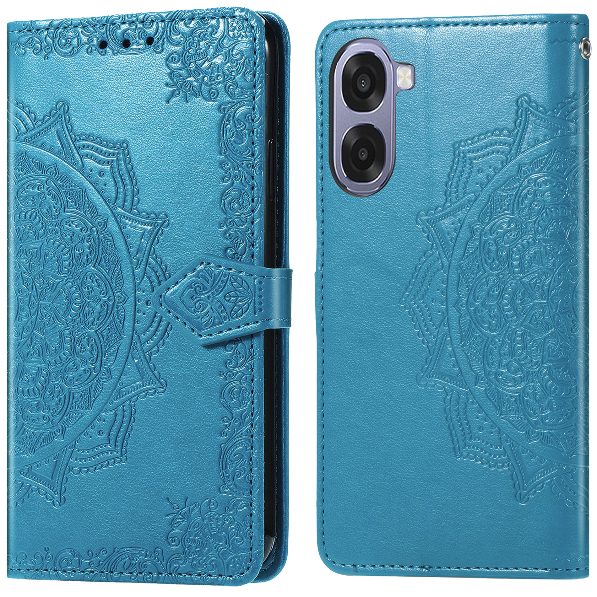 imoshion Mandala Klapphülle für das Oppo A6x (4G/5G) - Türkis