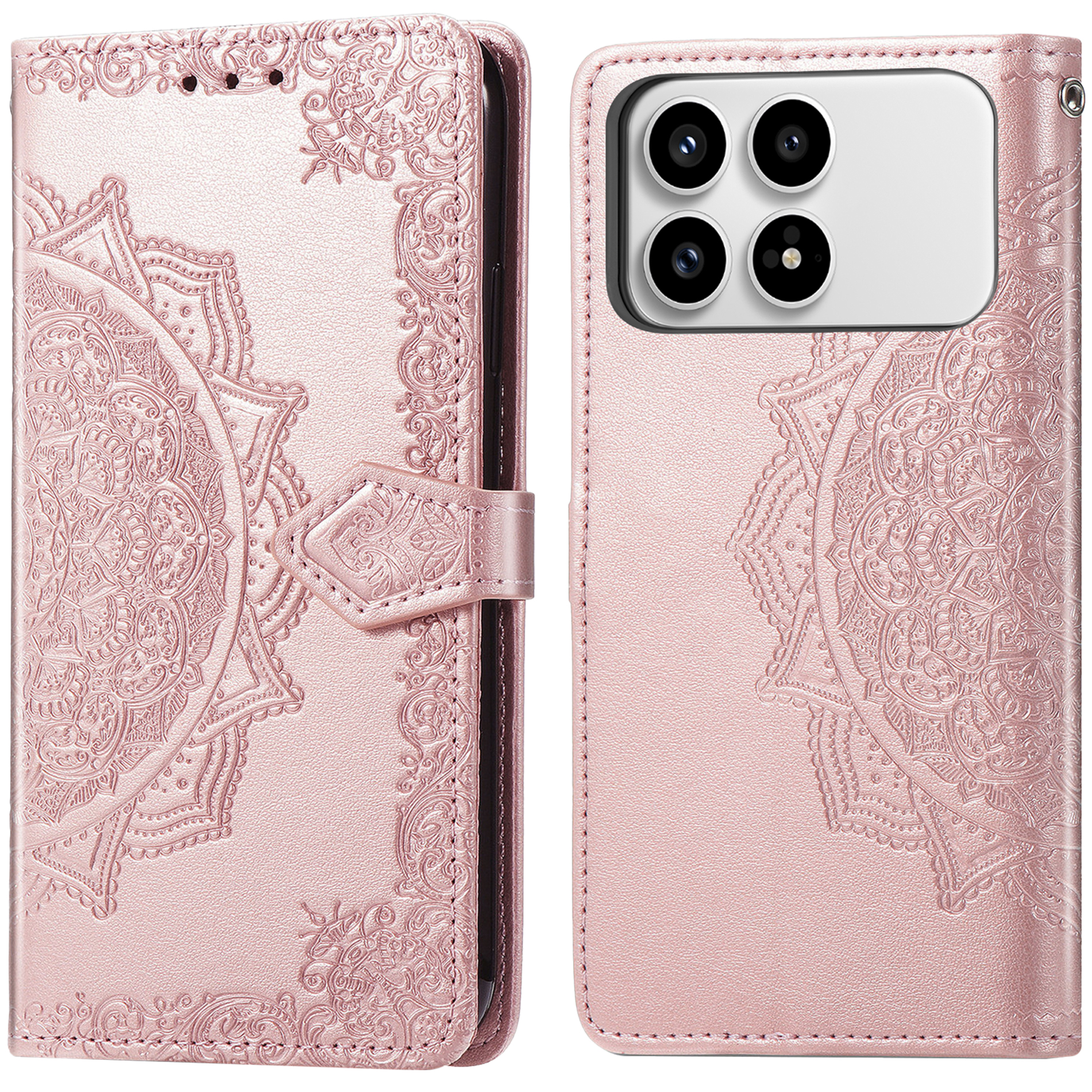 imoshion Mandala Klapphülle für das Xiaomi Poco F8 Pro - Rose Gold
