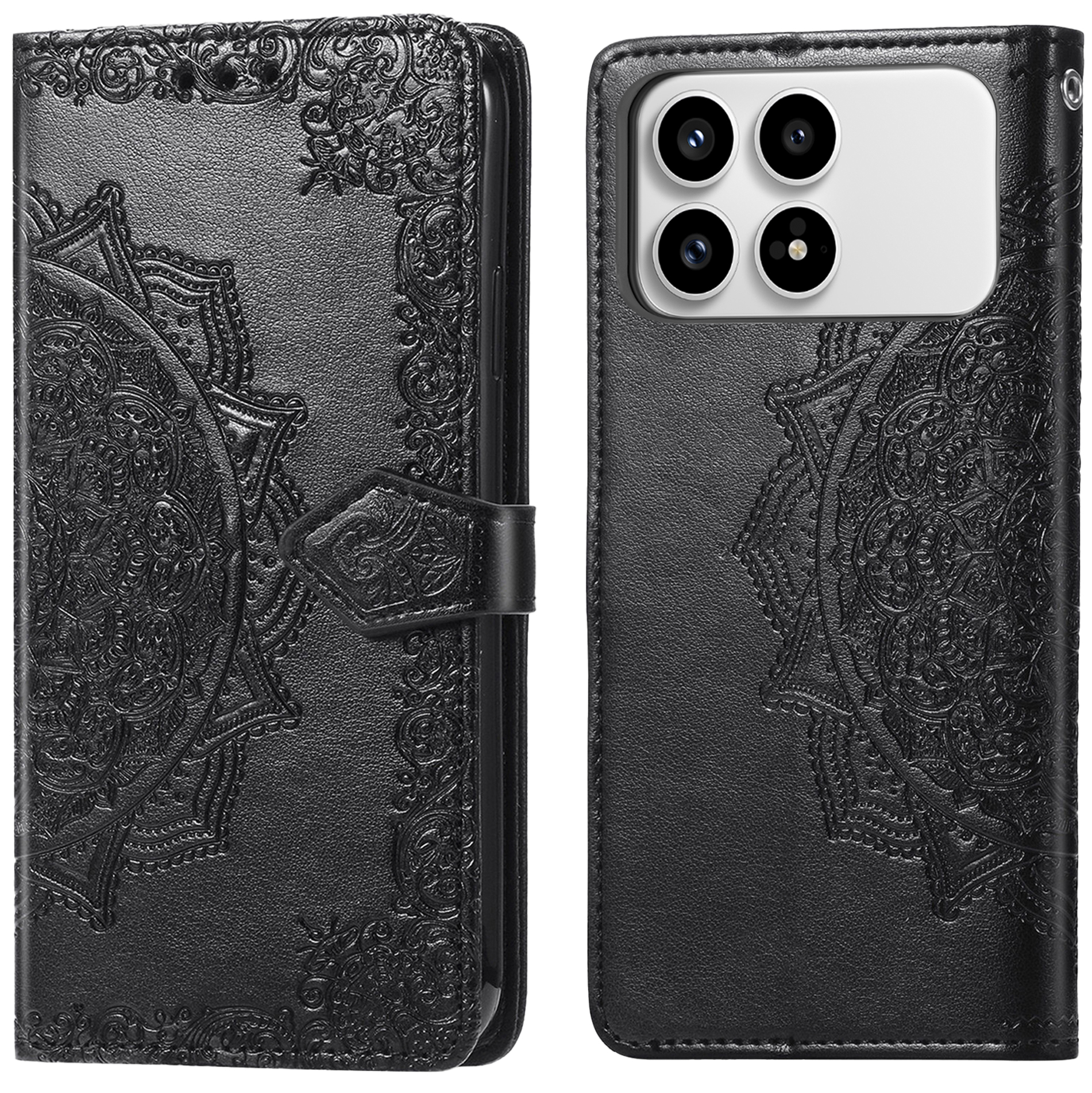 imoshion Mandala Klapphülle für das Xiaomi Poco F8 Pro - Schwarz