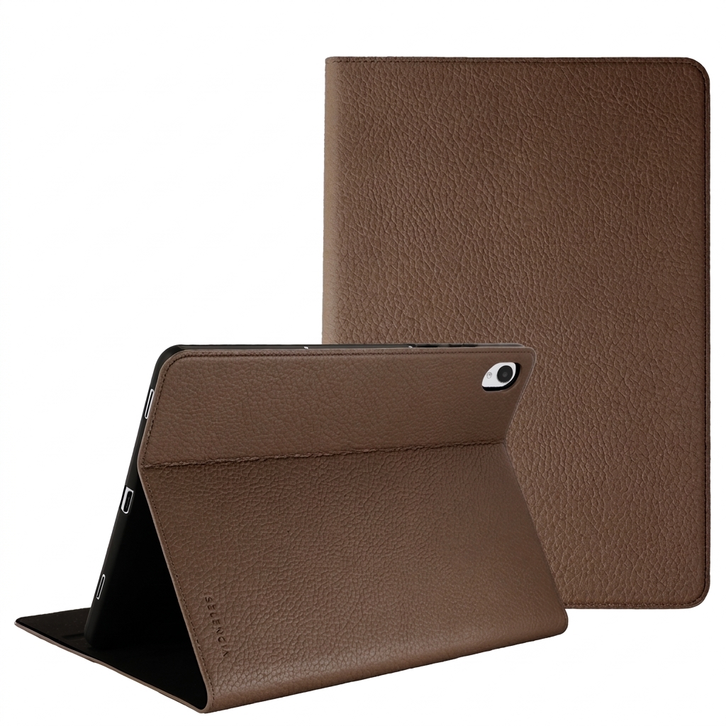 Selencia Riva Klapphülle für das Samsung Galaxy Tab S11 - Mocha Brown
