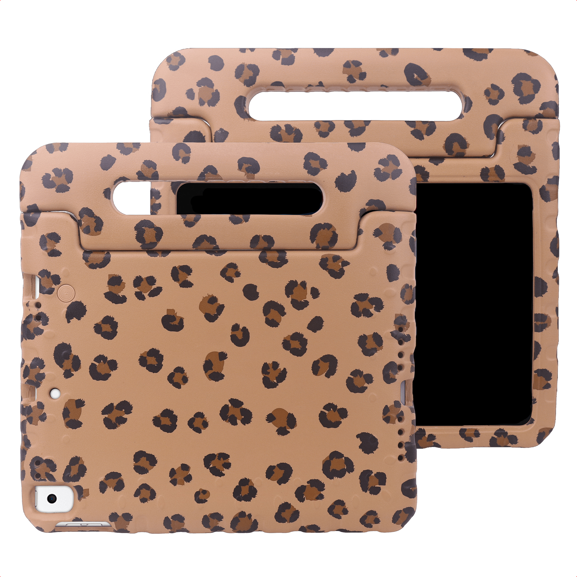 imoshion Kinder­sicheres Design Backcover mit Griff für das Apple iPad 9 (2021) 10.2 Zoll / iPad 8 (2020) 10.2 Zoll / iPad 7 (2019) 10.2 Zoll - Panthermuster