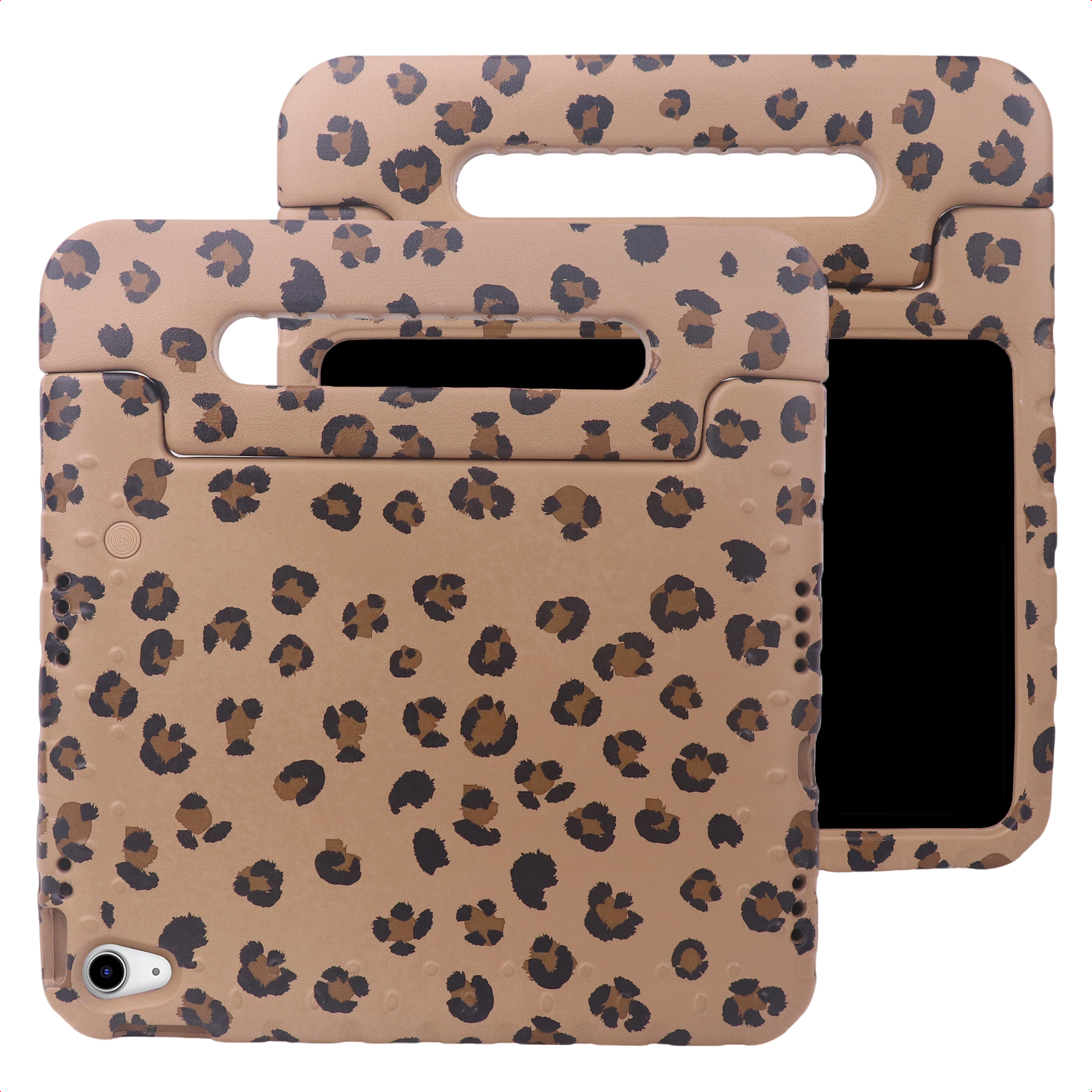 imoshion Kinder­sicheres Design Backcover mit Griff für das Apple iPad 11 (2025) 11 Zoll A16 / iPad 10 (2022) 10.9 Zoll - Panthermuster