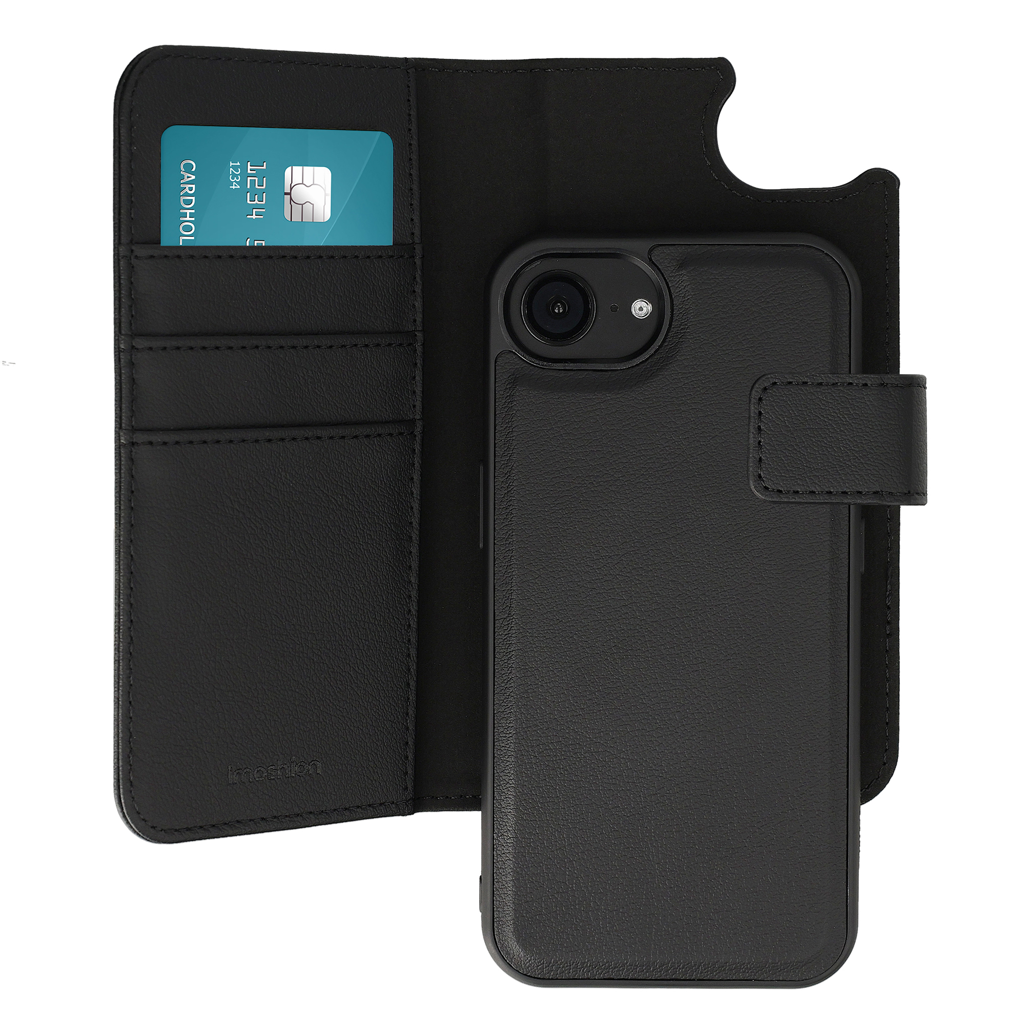 imoshion Herausnehmbare 2-in-1 Luxus-Bookcase für das Apple iPhone 17e / 16e - Schwarz