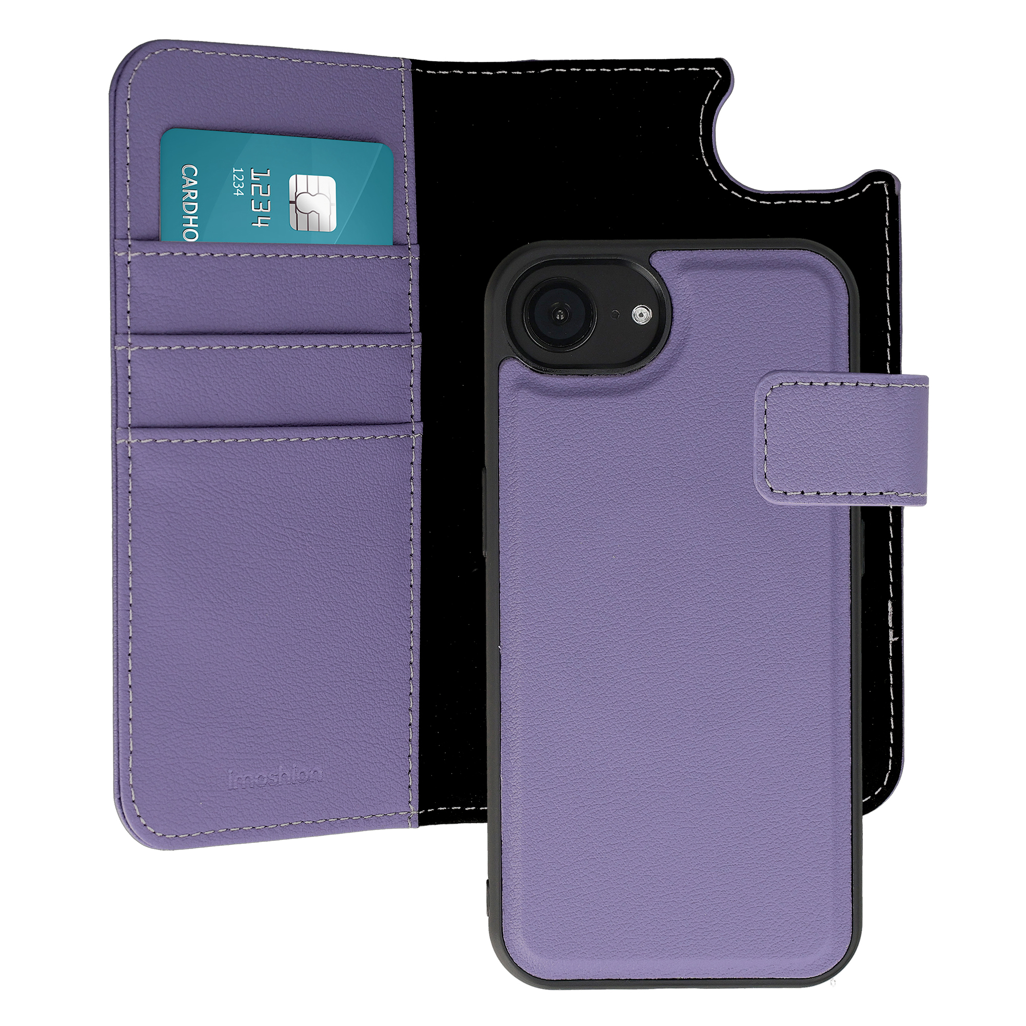 imoshion Herausnehmbare 2-in-1 Luxus-Bookcase für das Apple iPhone 17e / 16e - Violett