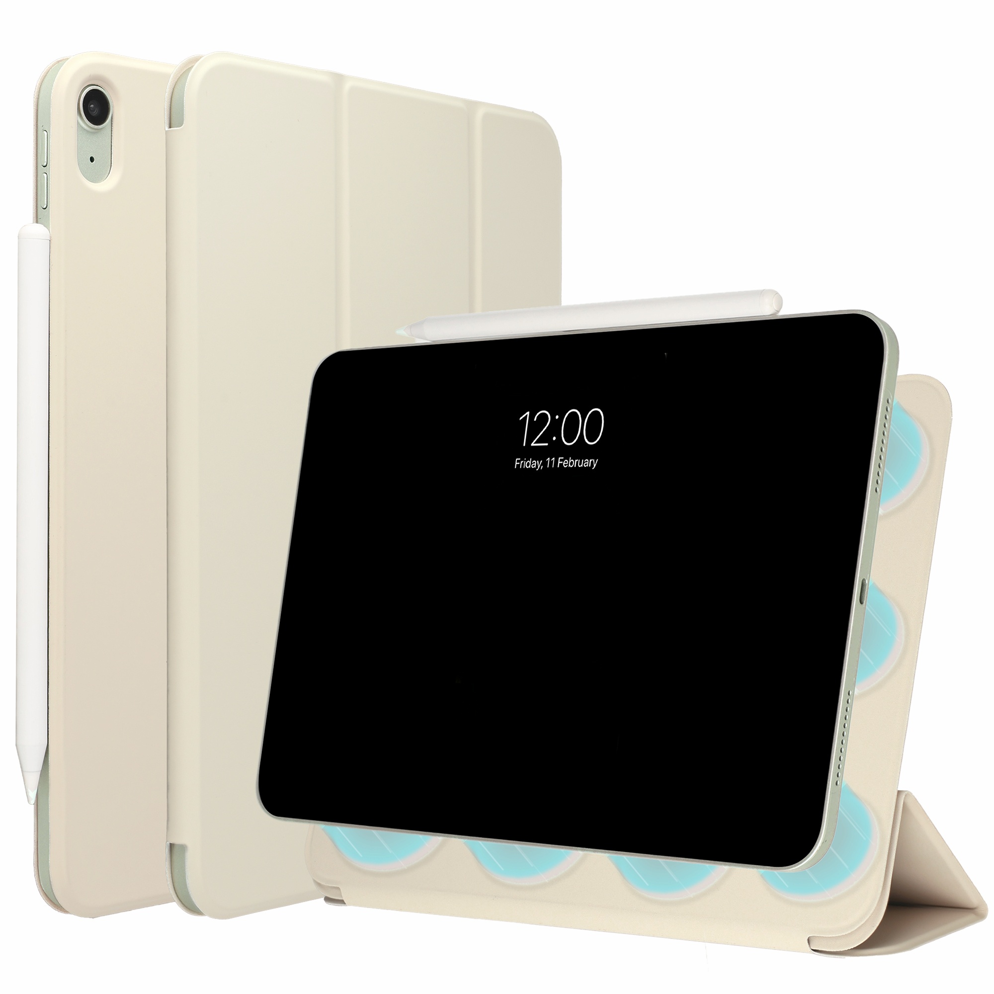 imoshion Magnetic Klapphülle für das Apple iPad 11 (2025) 11 Zoll A16 / iPad 10 (2022) 10.9 Zoll - Beige