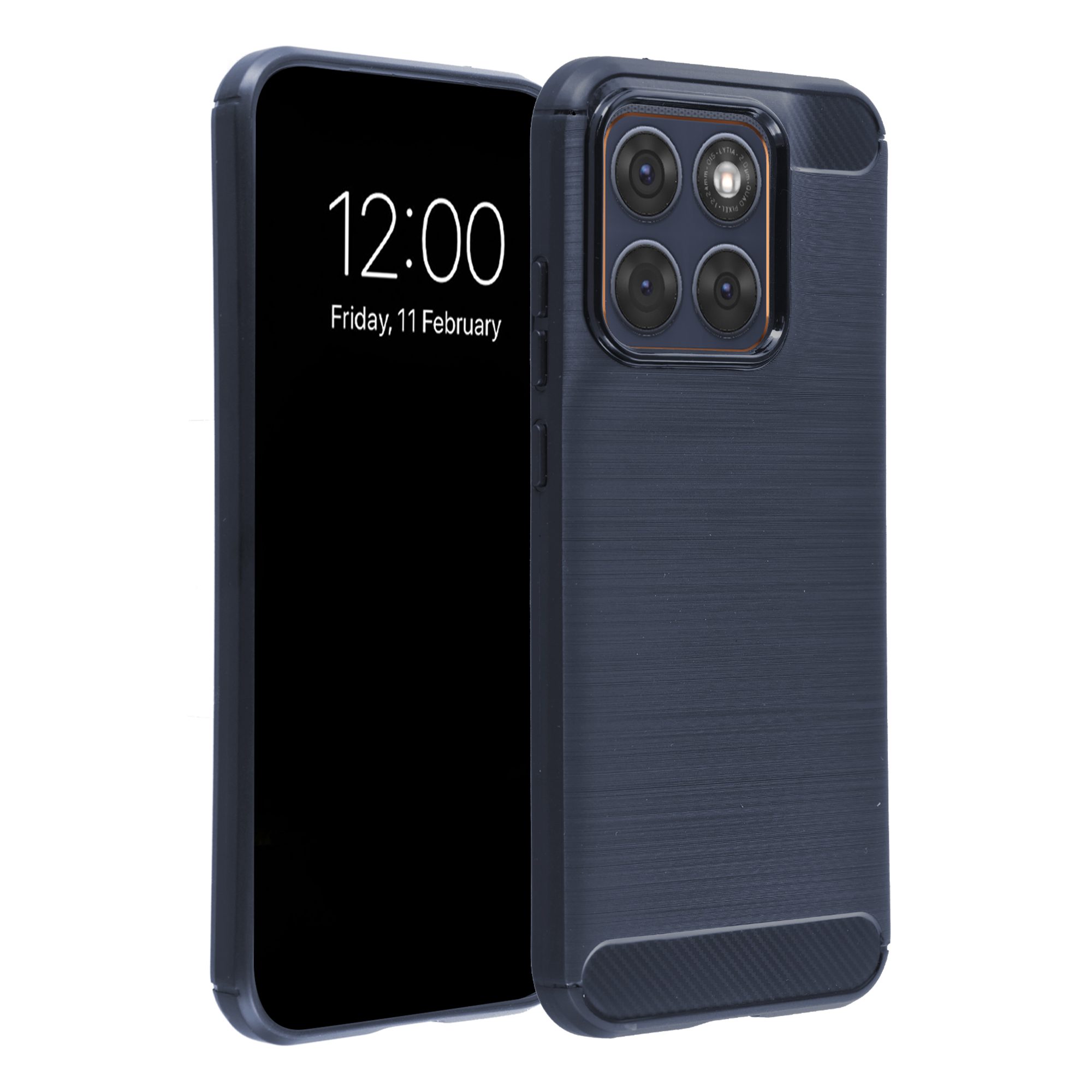 imoshion Brushed Back Cover für das Motorola Edge 70 Fusion - Dunkelblau