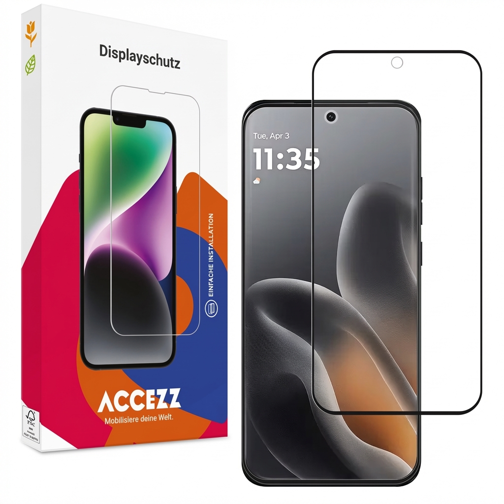 Accezz Full Cover Screen Protector aus gehärtetem Glas für das Motorola Edge 70 Fusion