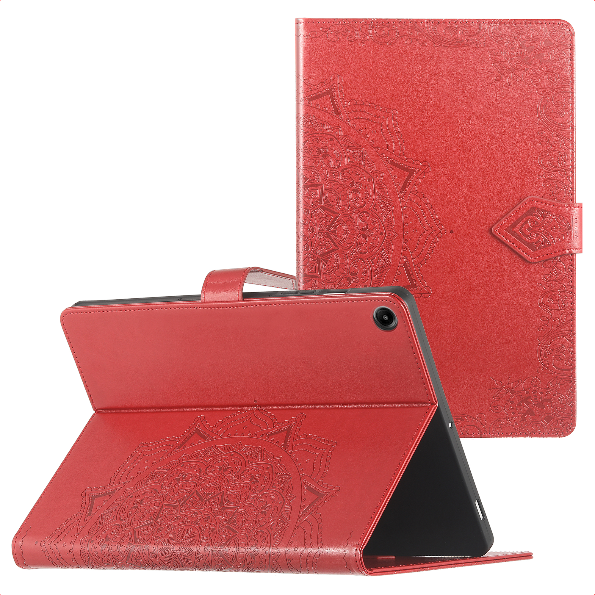 imoshion Mandala Klapphülle für das Samsung Galaxy Tab A11 Plus - Rot