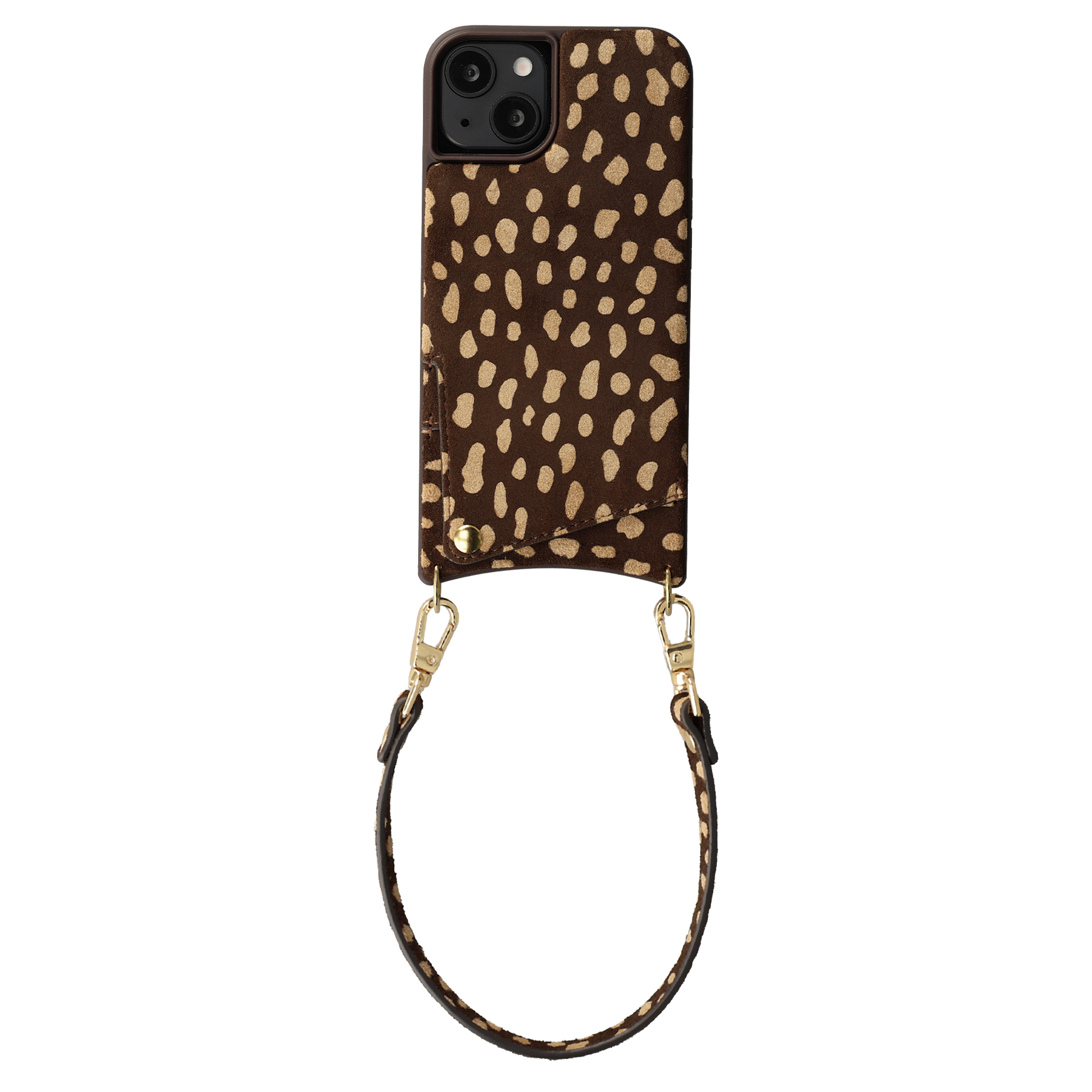 Selencia Nova Echtleder Backcover mit Kartenhalter für das Apple iPhone 14 / 13 - Fawn Chic