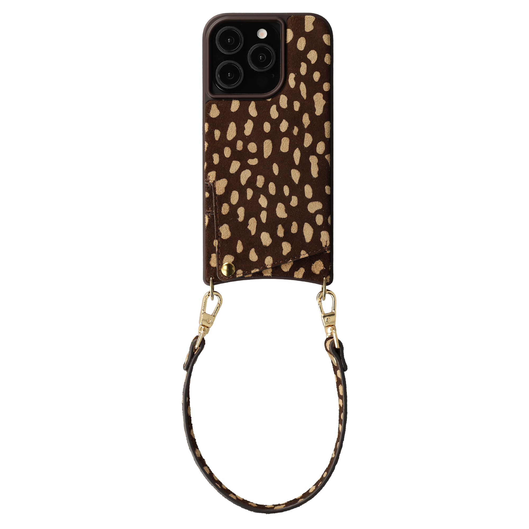 Selencia Nova Echtleder Backcover mit Kartenhalter für das Apple iPhone 15 Pro - Fawn Chic