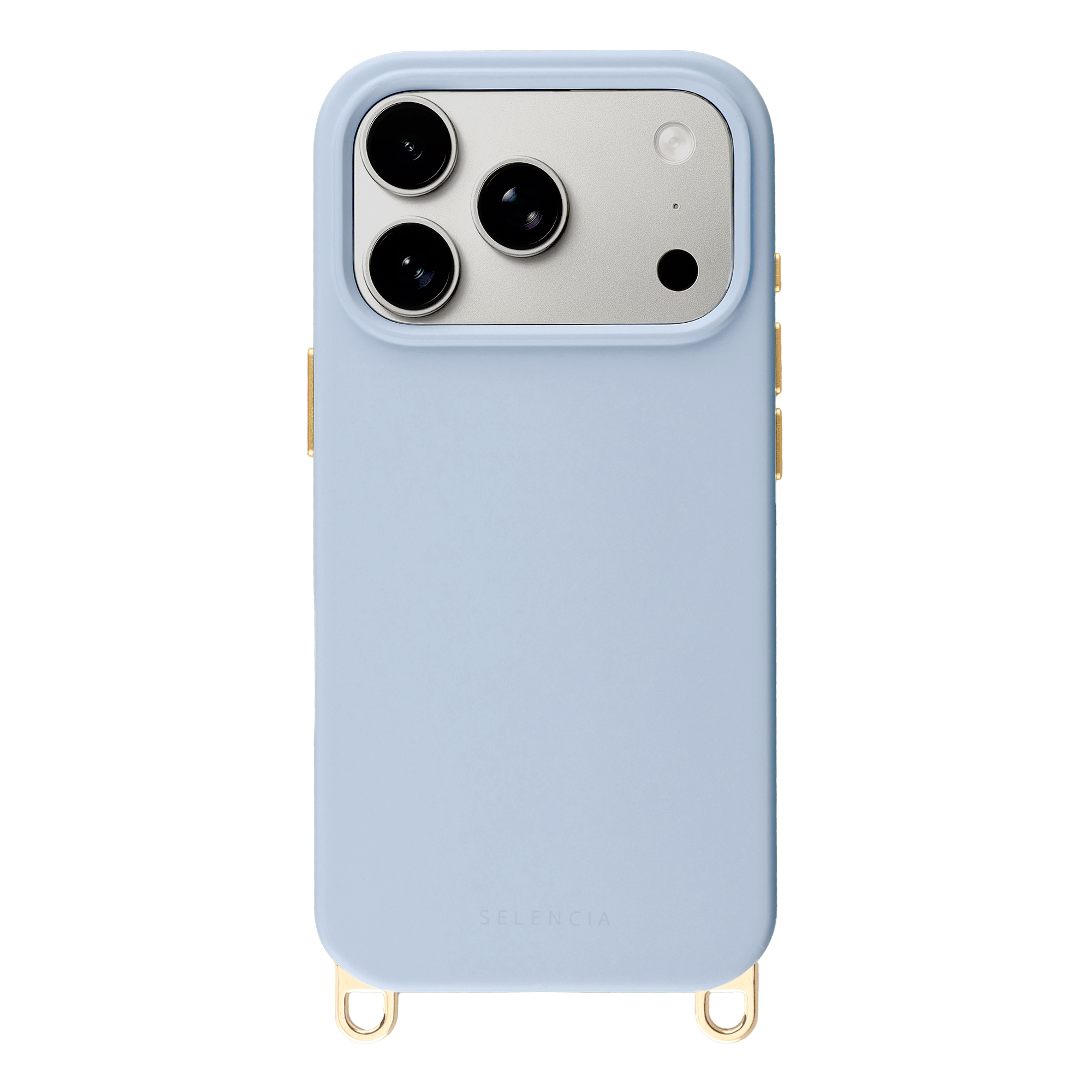 Selencia Rivièra Backcover mit MagSafe mit abnehmbaren Haken für das Apple iPhone 17 Pro - Powder Blue