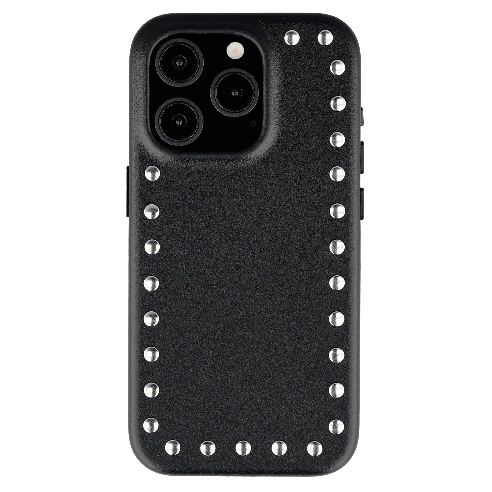 Selencia Studs Backcover mit MagSafe für das Apple iPhone 15 Pro - Velvet Black