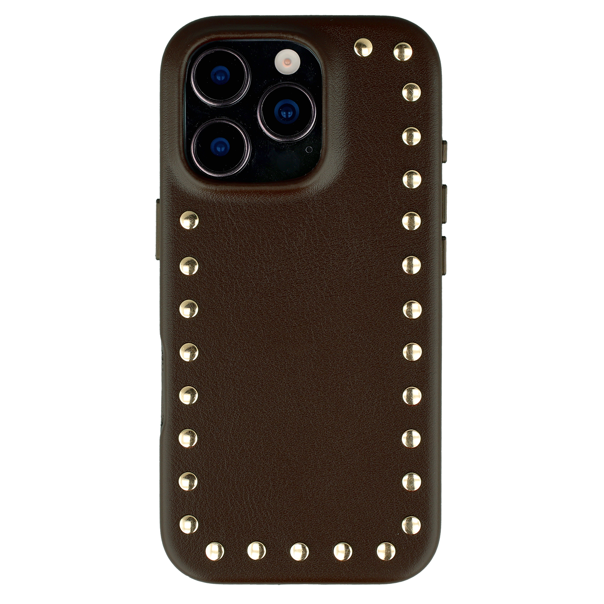 Selencia Studs Backcover mit MagSafe für das Apple iPhone 16 Pro - Cacao Crush