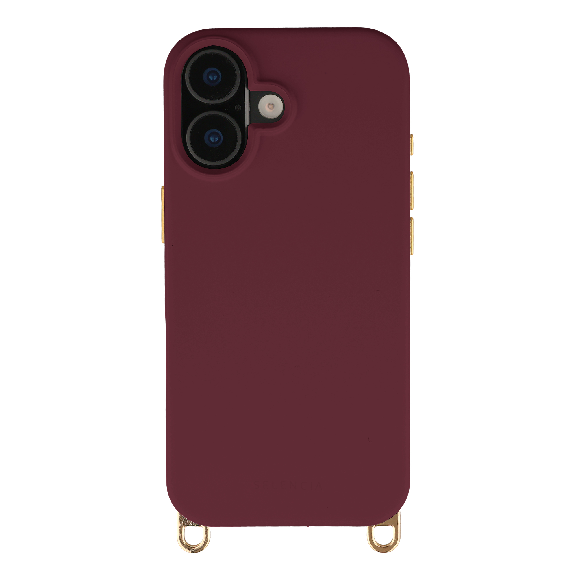 Selencia Rivièra Backcover mit MagSafe mit abnehmbaren Haken für das Apple iPhone 17 - Bold Burgundy