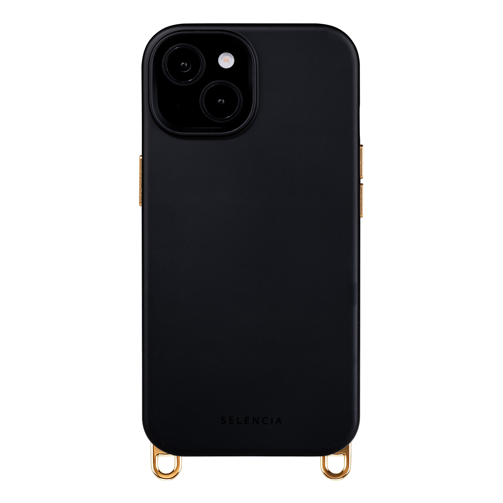 Selencia Rivièra Backcover mit MagSafe mit abnehmbaren Haken für das Apple iPhone 15 - Velvet Black