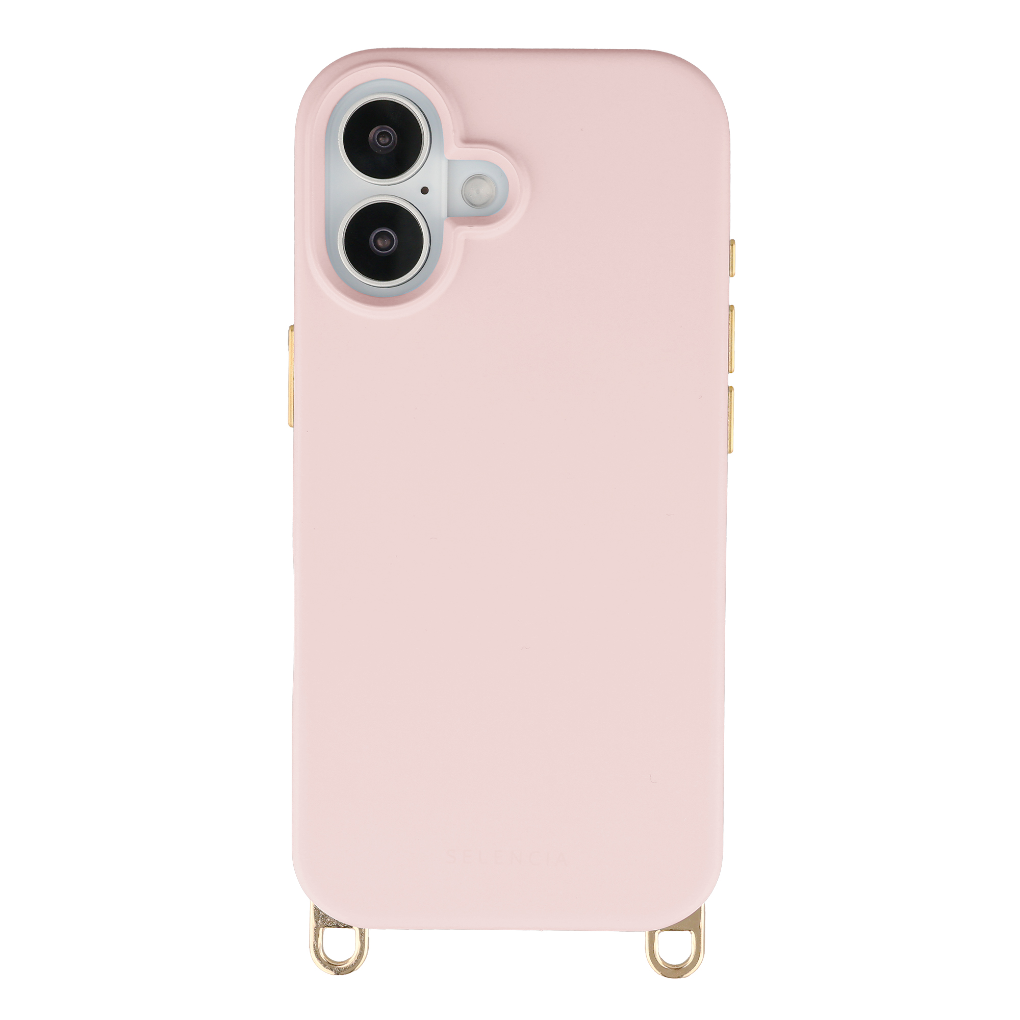 Selencia Rivièra Backcover mit MagSafe mit abnehmbaren Haken für das Apple iPhone 16 - Sorbet Pink