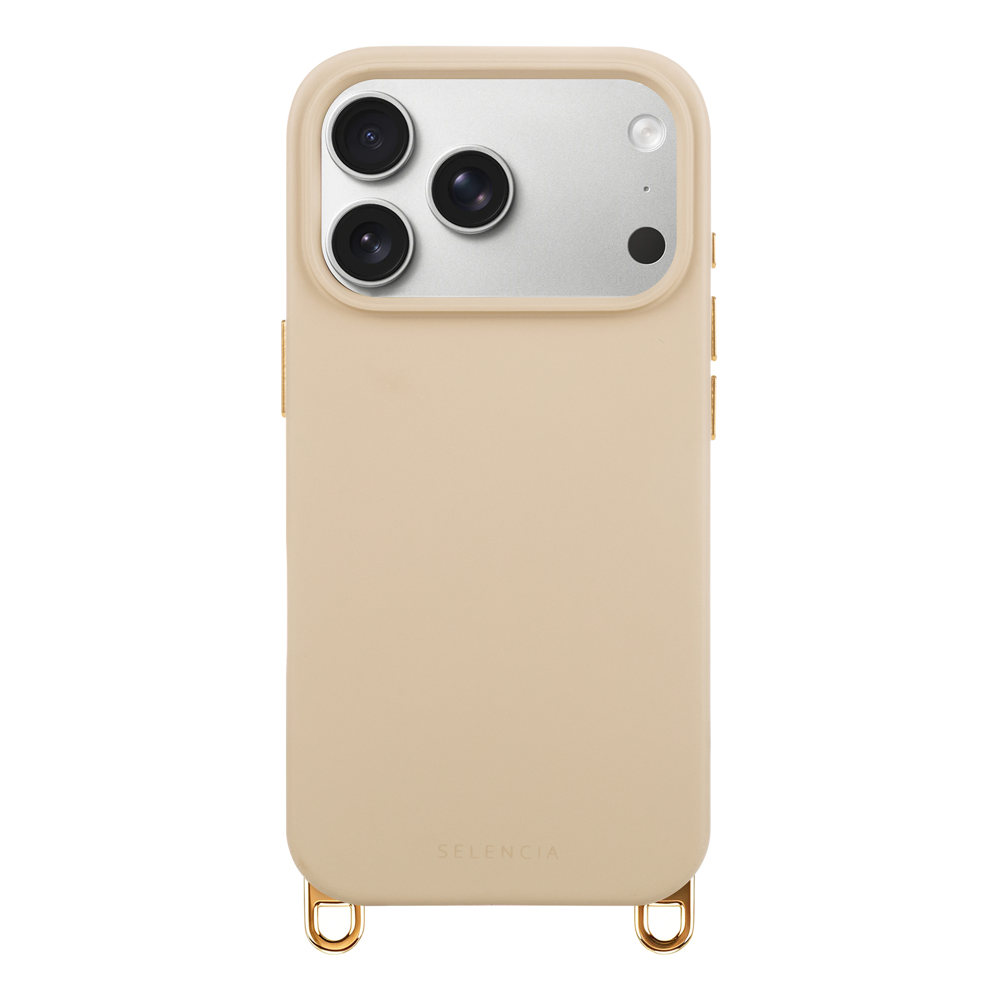 Selencia Rivièra Backcover mit MagSafe mit abnehmbaren Haken für das Apple iPhone 18 Pro Max / 17 Pro Max - Milky Latte