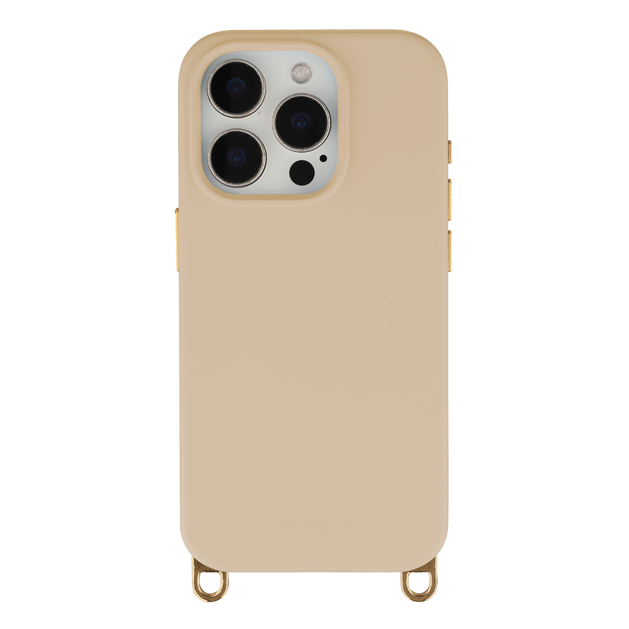 Selencia Rivièra Backcover mit MagSafe mit abnehmbaren Haken für das Apple iPhone 15 Pro - Milky Latte