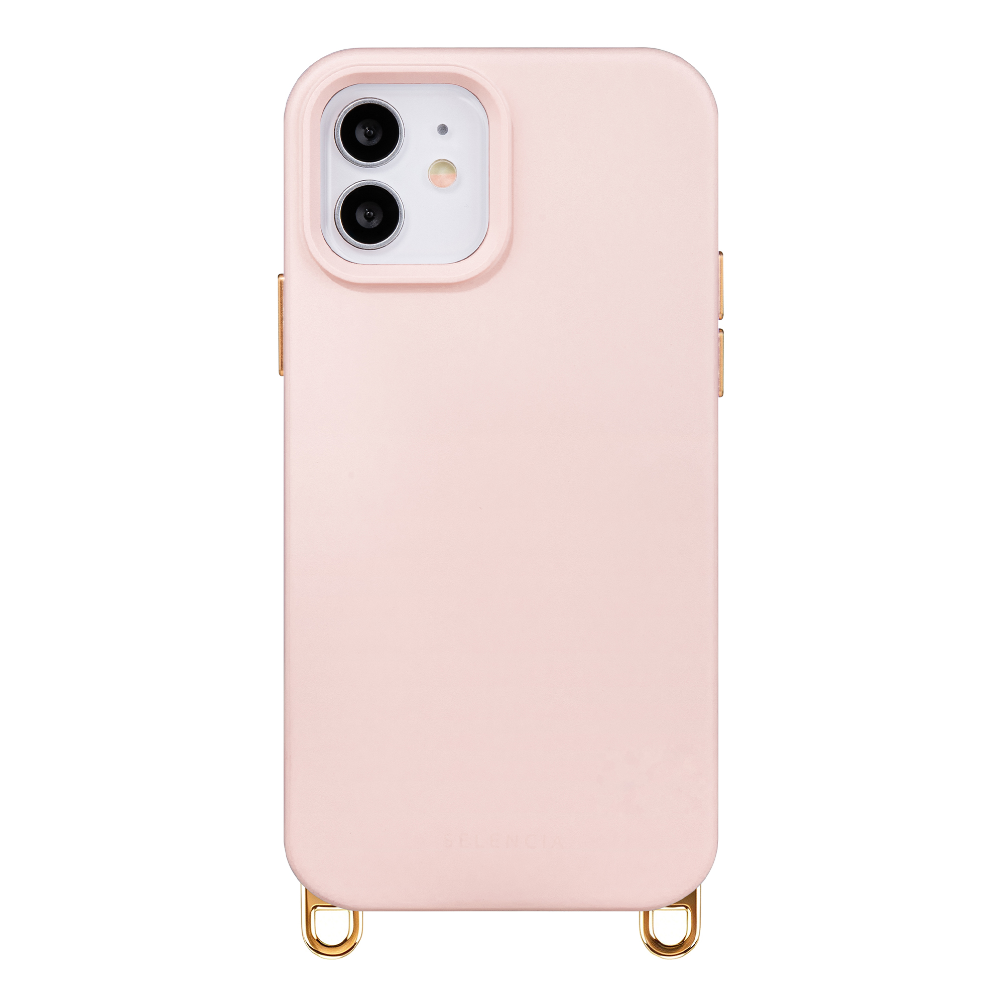 Selencia Rivièra Backcover mit MagSafe mit abnehmbaren Haken für das iPhone 12 / 12 Pro - Sorbet Pink