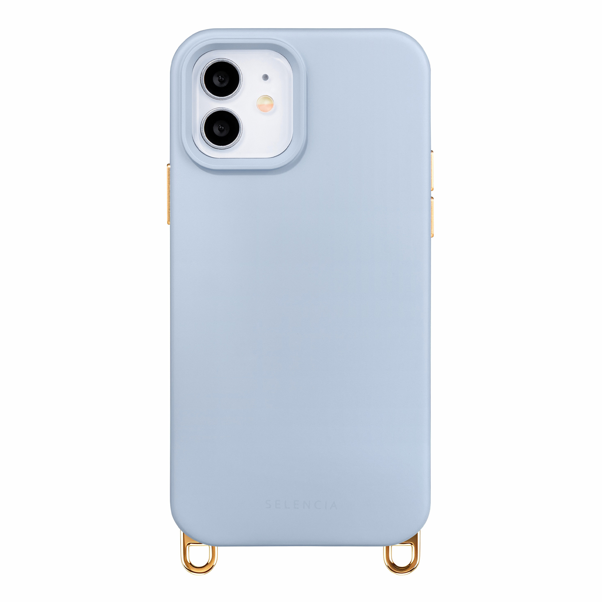 Selencia Rivièra Backcover mit MagSafe mit abnehmbaren Haken für das iPhone 12 / 12 Pro - Powder Blue