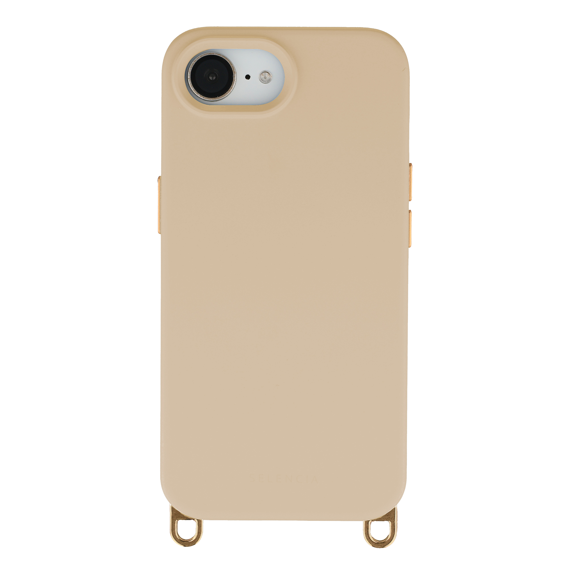 Selencia Rivièra Backcover mit MagSafe mit abnehmbaren Haken für das Apple iPhone 17e / 16e - Milky Latte