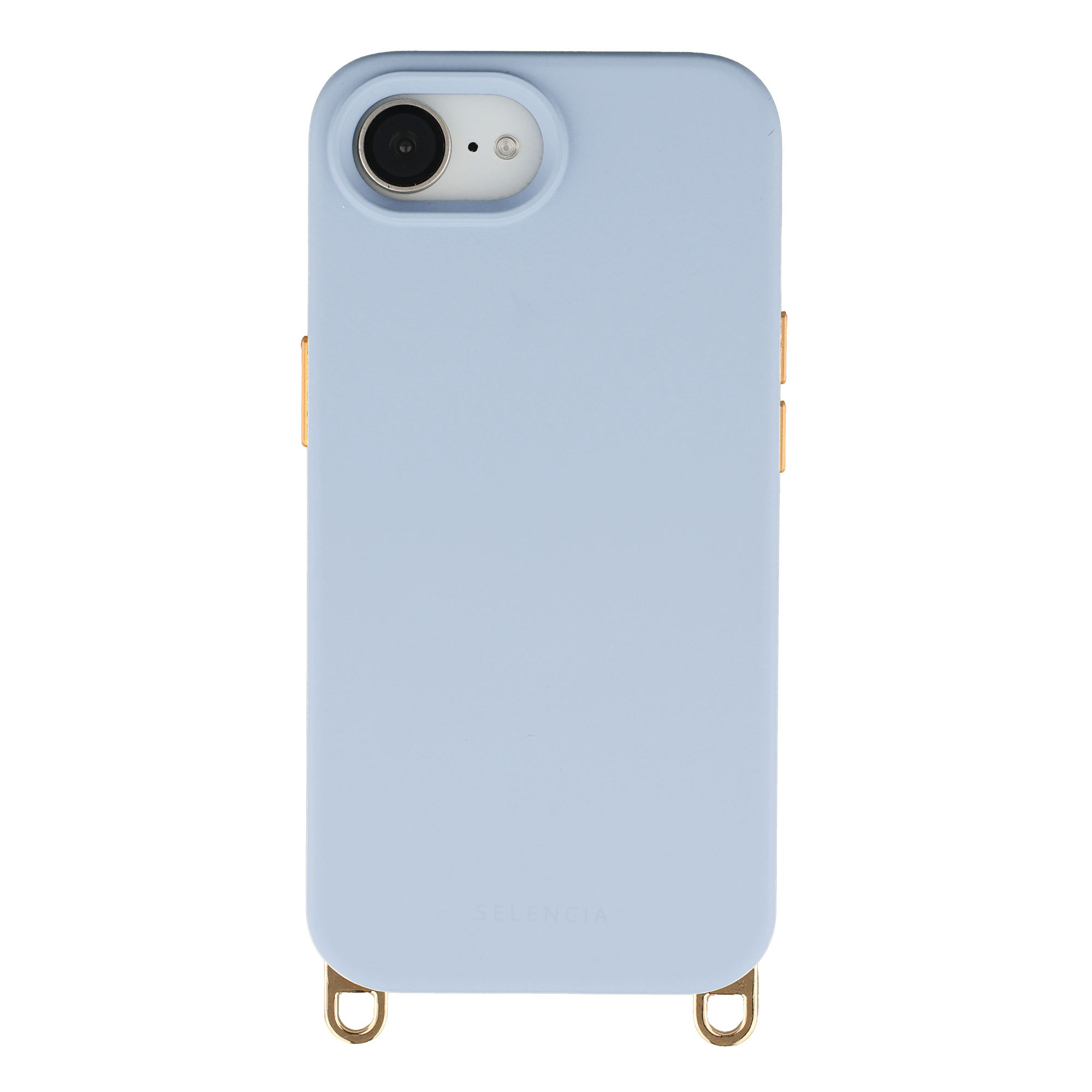 Selencia Rivièra Backcover mit MagSafe mit abnehmbaren Haken für das Apple iPhone 17e / 16e - Powder Blue