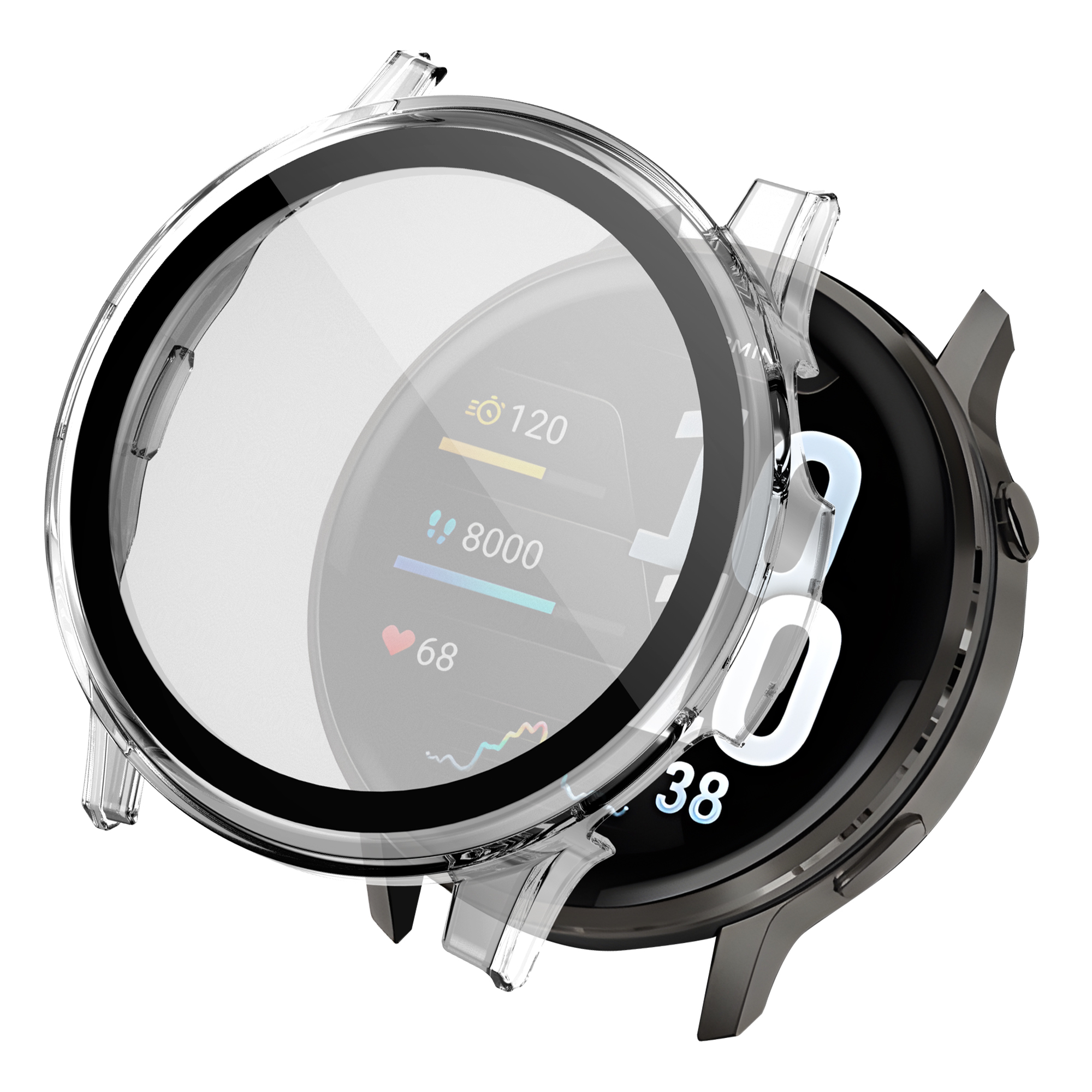 imoshion Full Cover Hard Case für das Garmin Venu 4 - 45 mm - Transparent