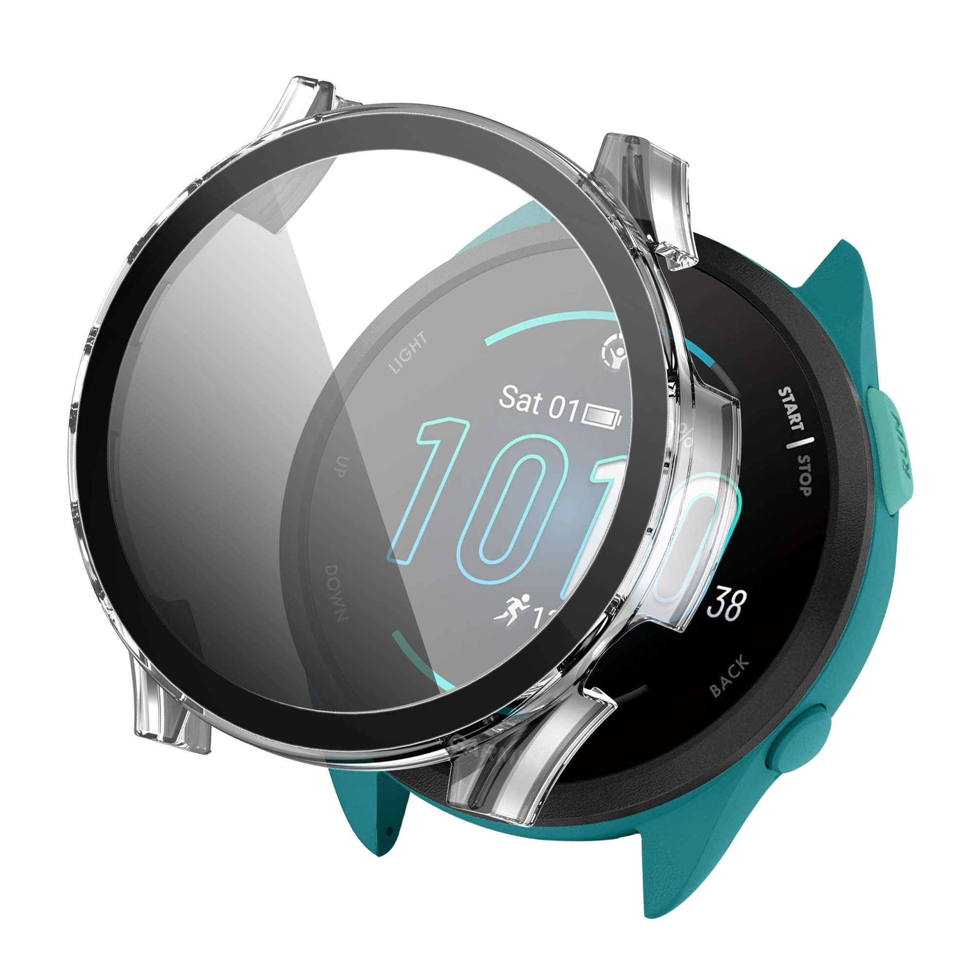 imoshion Full Cover Hard Case für das Garmin Forerunner 165 / 165 Music - Transparent