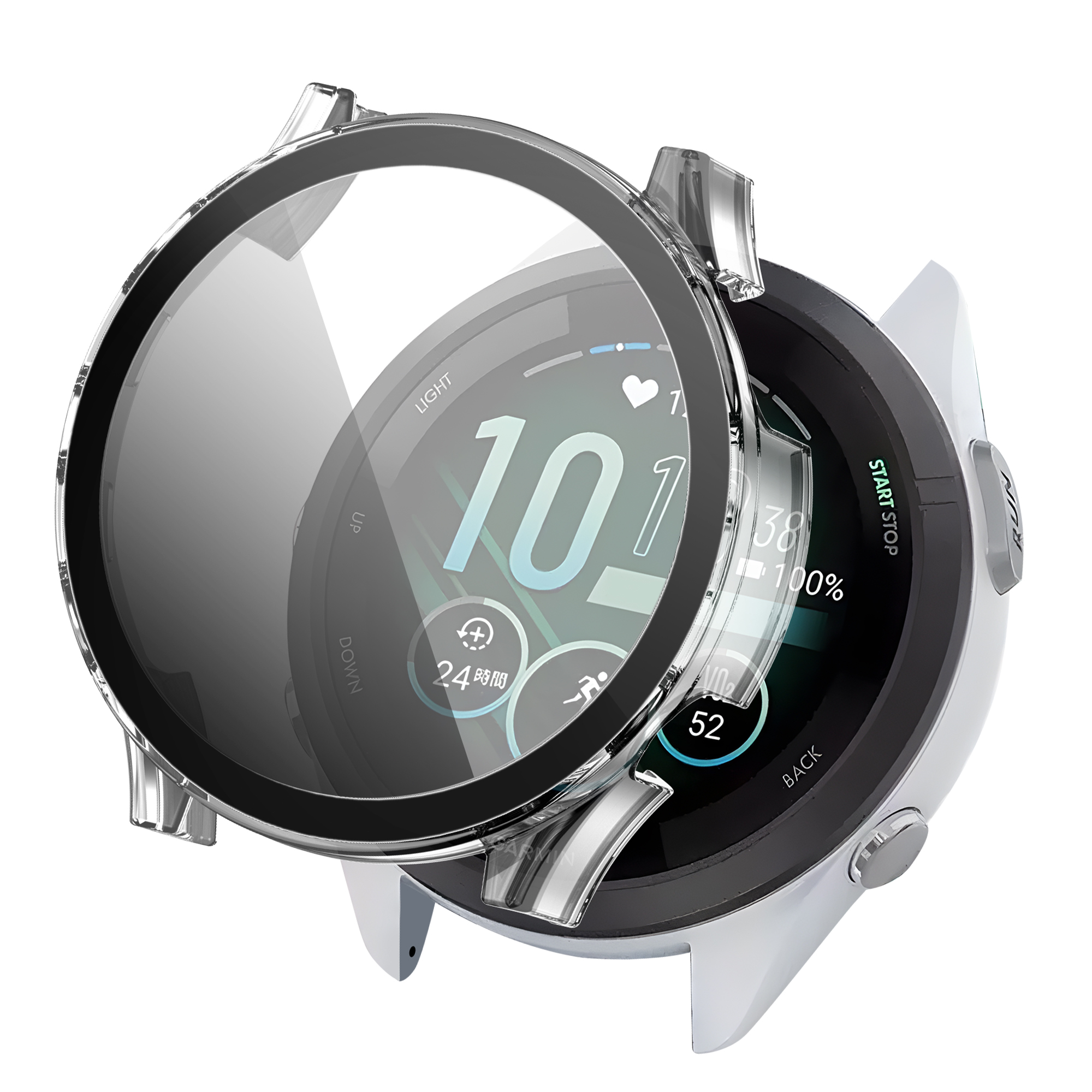 imoshion Full Cover Hard Case für das Garmin Forerunner 265S - Transparent