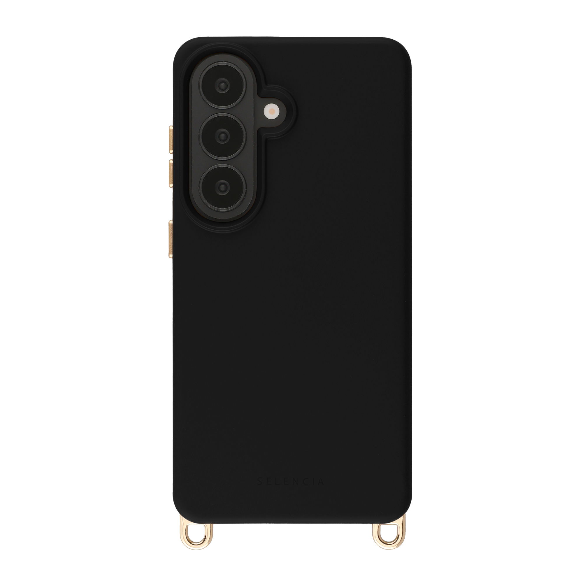 Selencia Rivièra Backcover mit MagSafe mit abnehmbaren Haken für das Samsung Galaxy S26 - Velvet Black