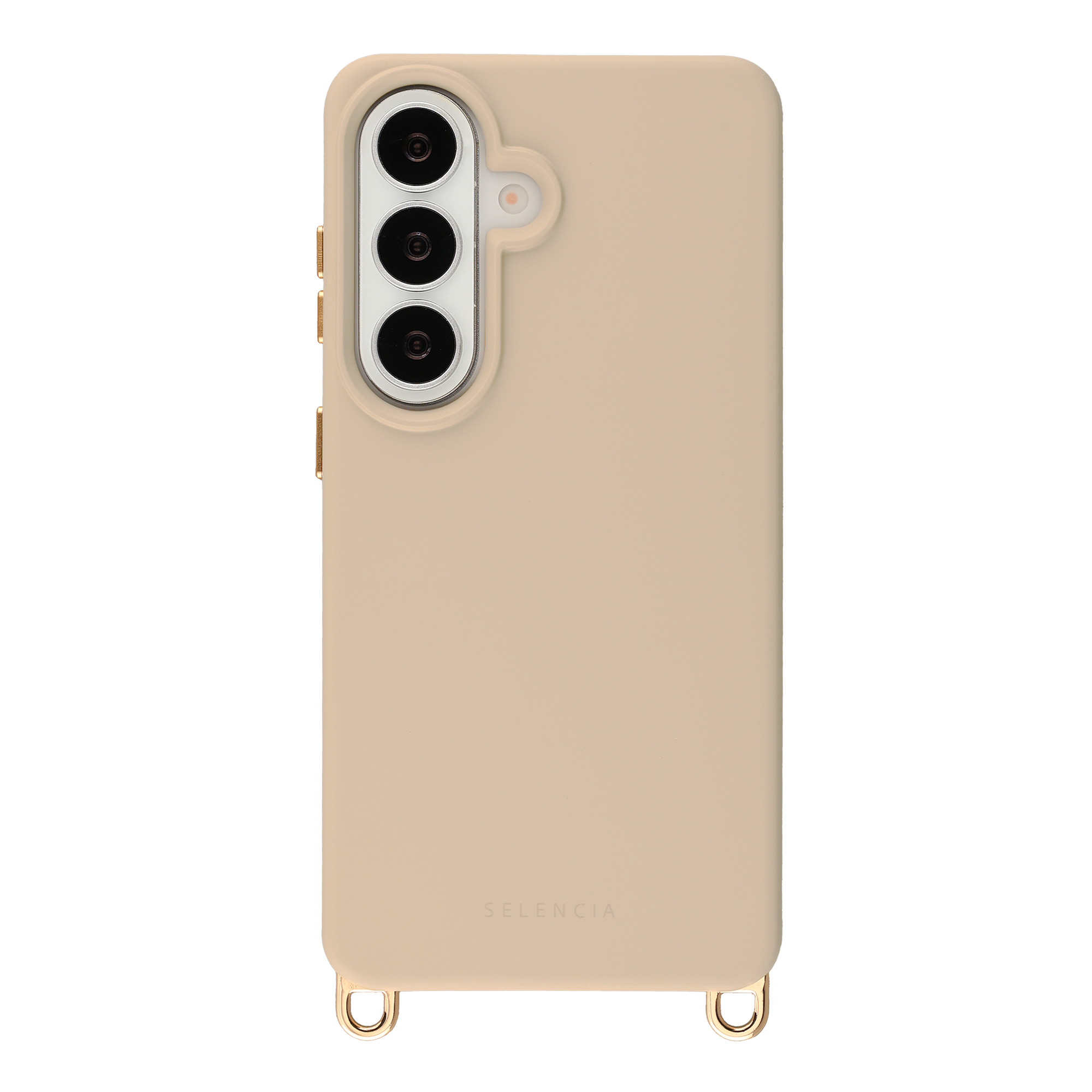 Selencia Rivièra Backcover mit MagSafe mit abnehmbaren Haken für das Samsung Galaxy S26 - Milky Latte