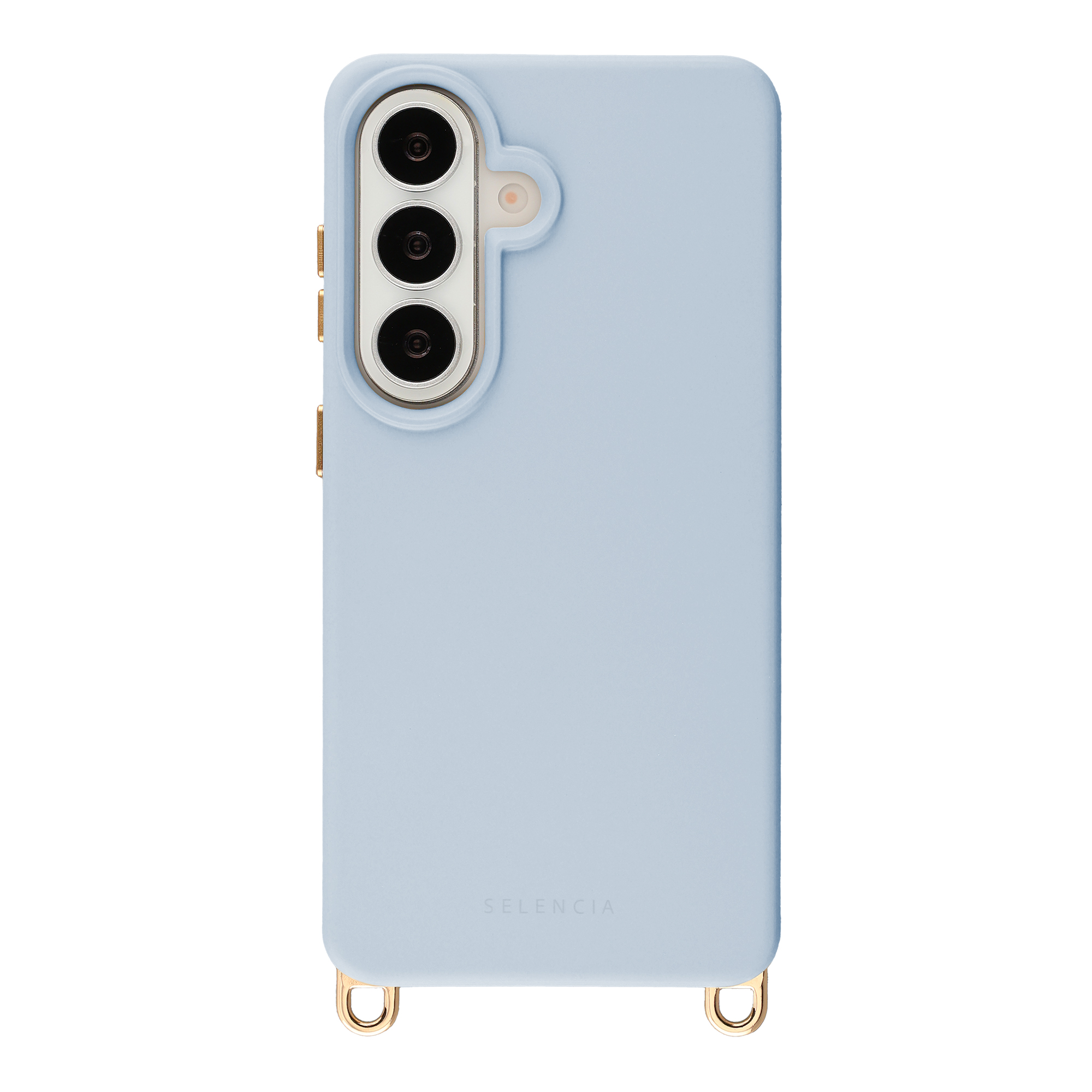 Selencia Rivièra Backcover mit MagSafe mit abnehmbaren Haken für das Samsung Galaxy S26 - Powder Blue