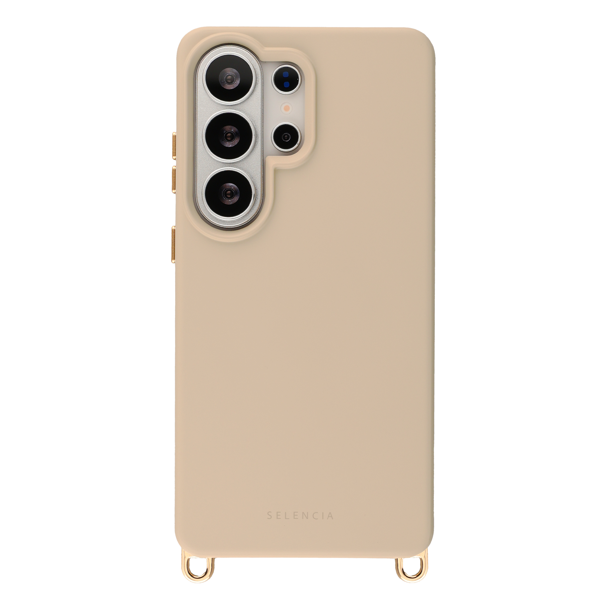 Selencia Rivièra Backcover mit MagSafe mit abnehmbaren Haken für das Samsung Galaxy S26 Ultra - Milky Latte