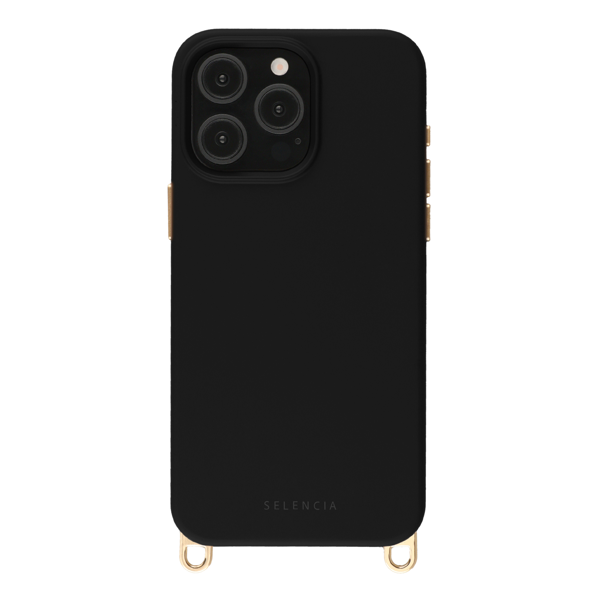 Selencia Rivièra Backcover mit MagSafe mit abnehmbaren Haken für das Apple iPhone 15 Pro Max - Velvet Black