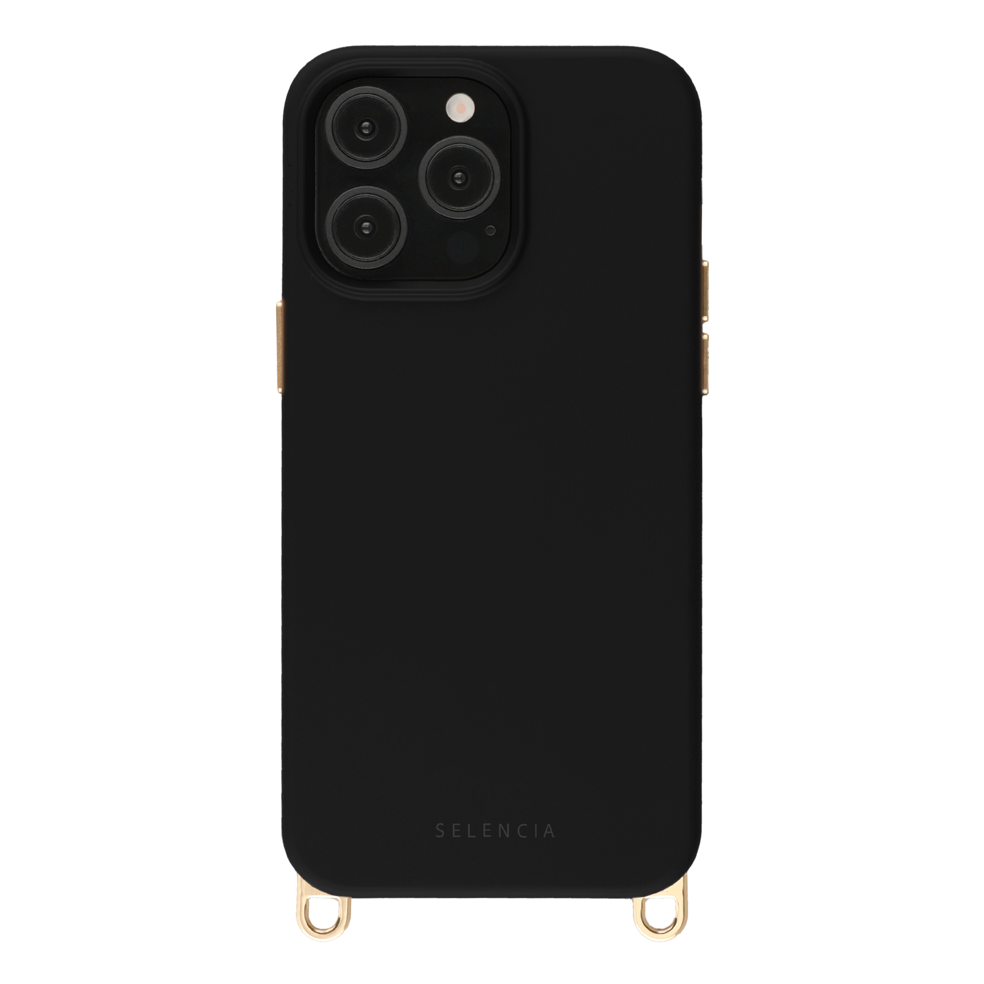 Selencia Rivièra Backcover mit MagSafe mit abnehmbaren Haken für das Apple iPhone 13 Pro - Velvet Black