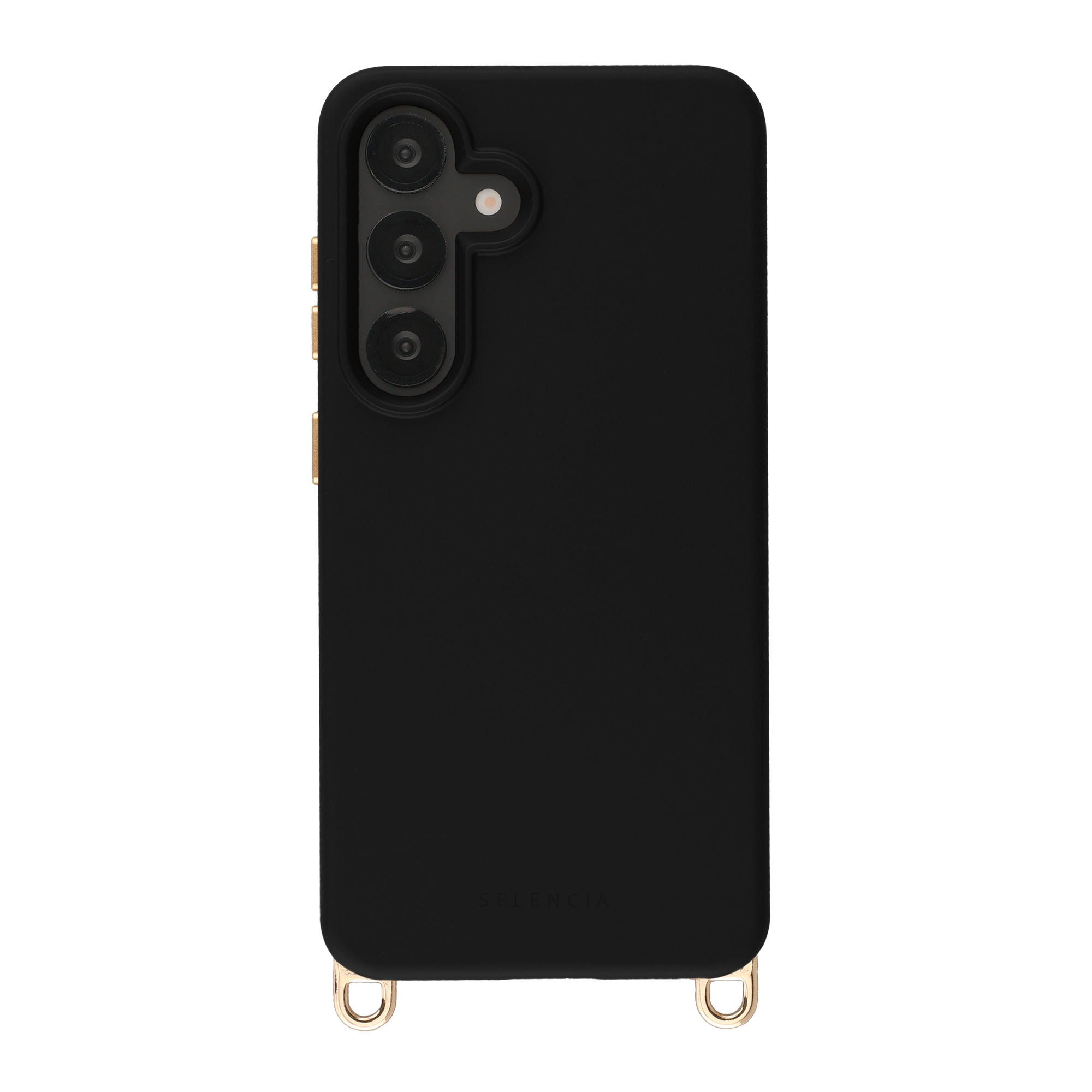 Selencia Rivièra Backcover mit MagSafe mit abnehmbaren Haken für das Samsung Galaxy S25 / S24 - Velvet Black