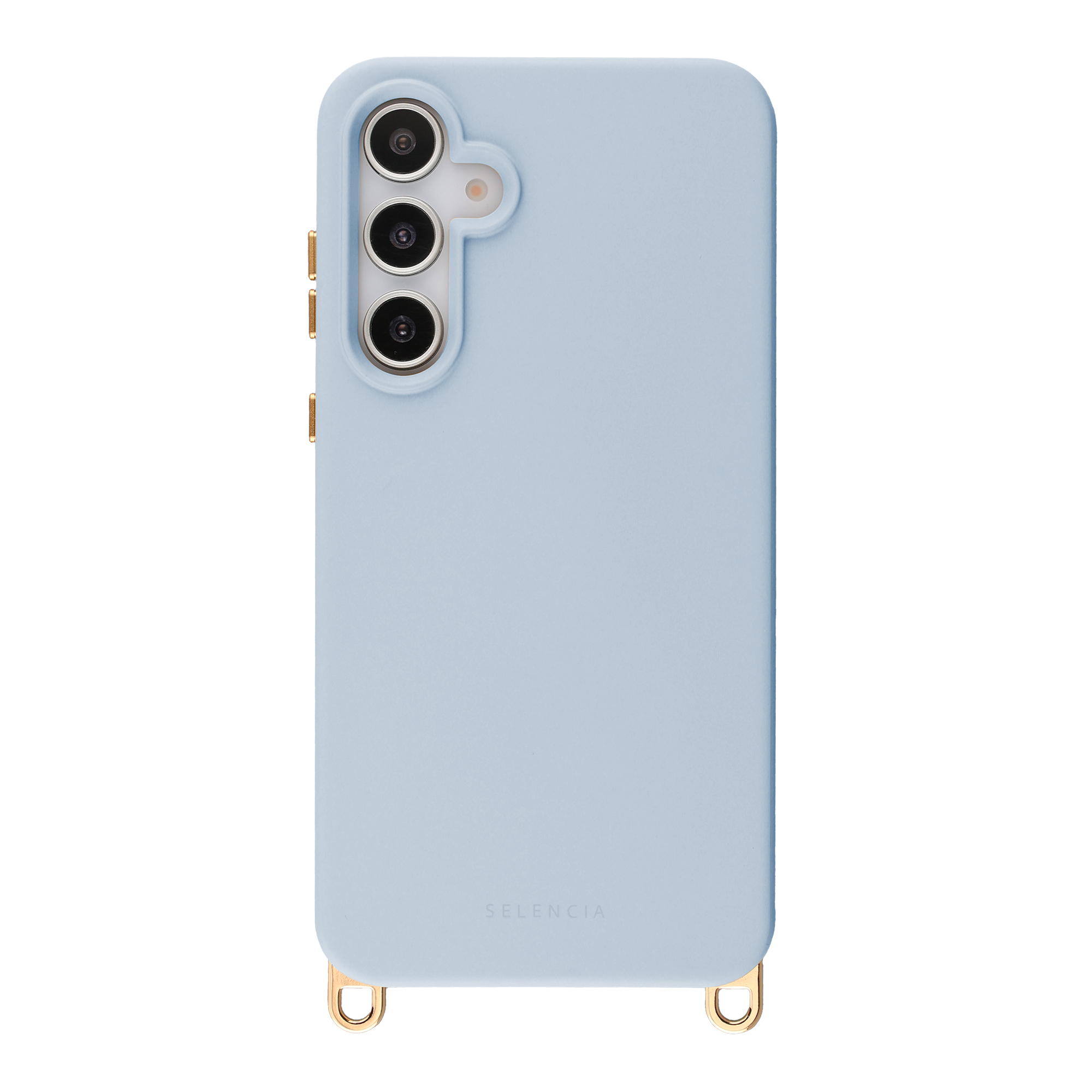 Selencia Rivièra Backcover mit MagSafe mit abnehmbaren Haken für das Samsung Galaxy S25 / S24 - Powder Blue