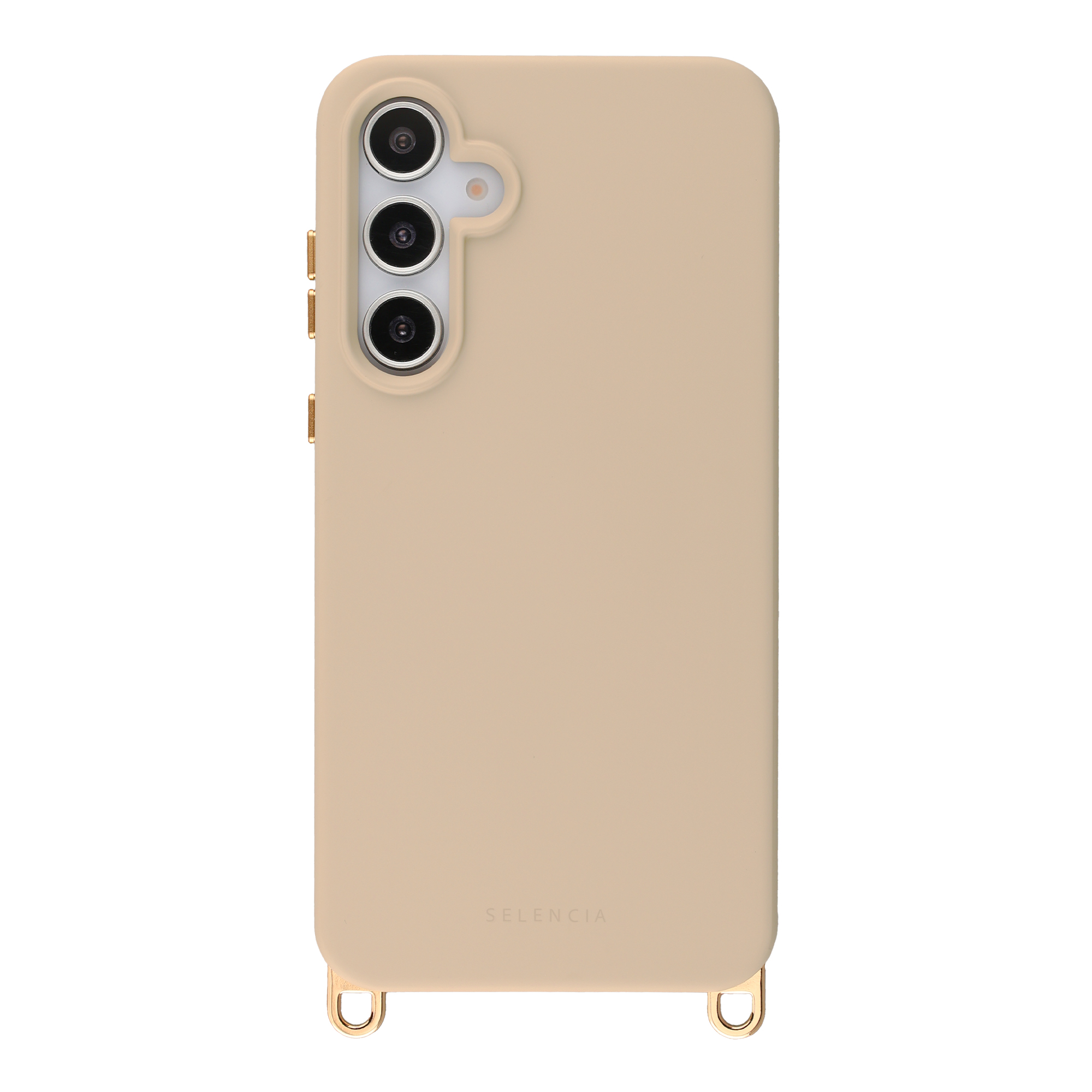Selencia Rivièra Backcover mit MagSafe mit abnehmbaren Haken für das Samsung Galaxy A55 (5G) / A35 - Milky Latte
