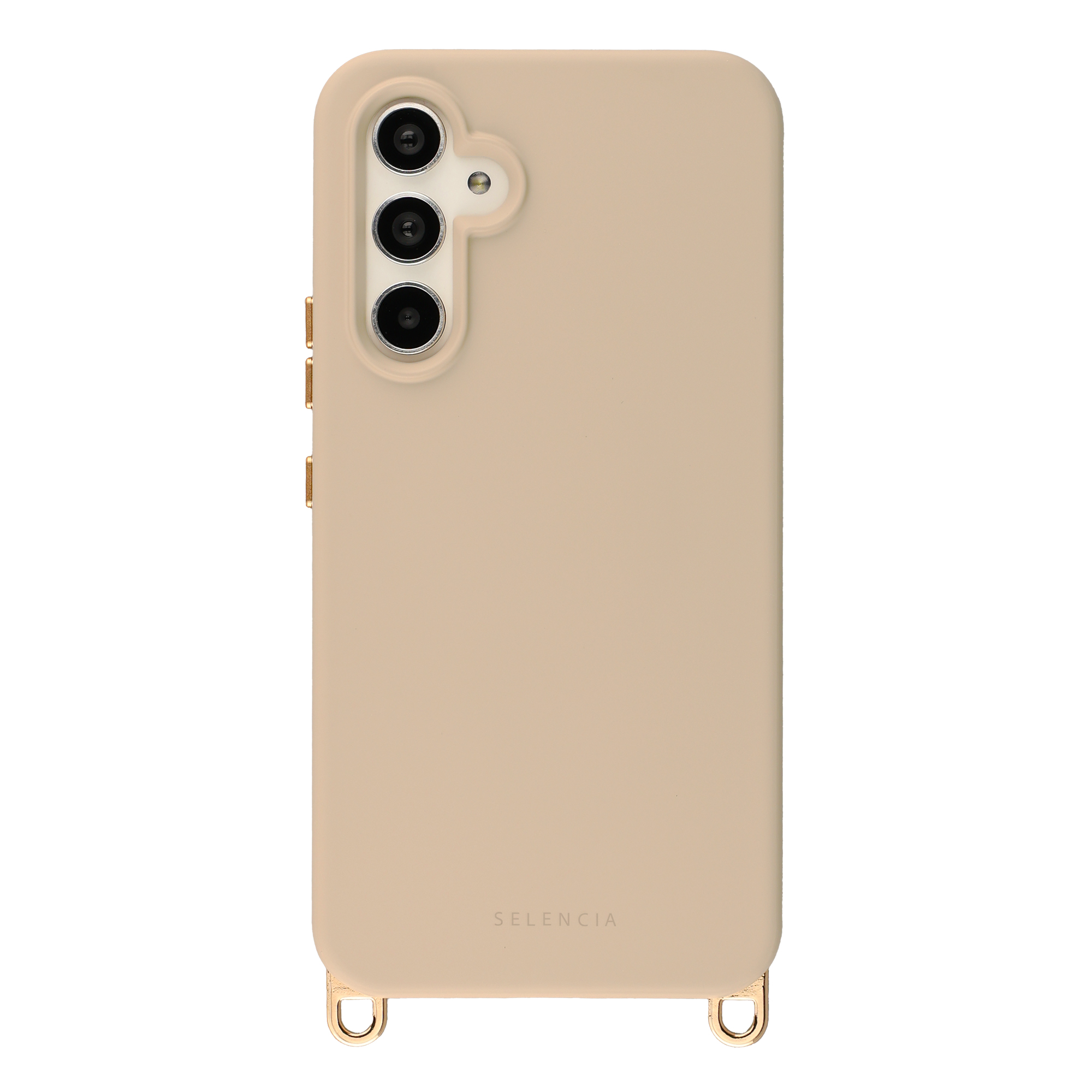 Selencia Rivièra Backcover mit MagSafe mit abnehmbaren Haken für das Samsung Galaxy A54 (5G) - Milky Latte