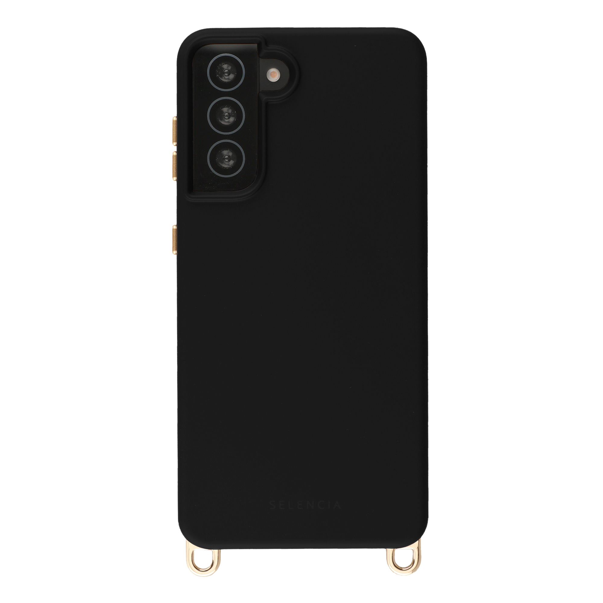 Selencia Rivièra Backcover mit MagSafe mit abnehmbaren Haken für das Samsung Galaxy S21 - Velvet Black