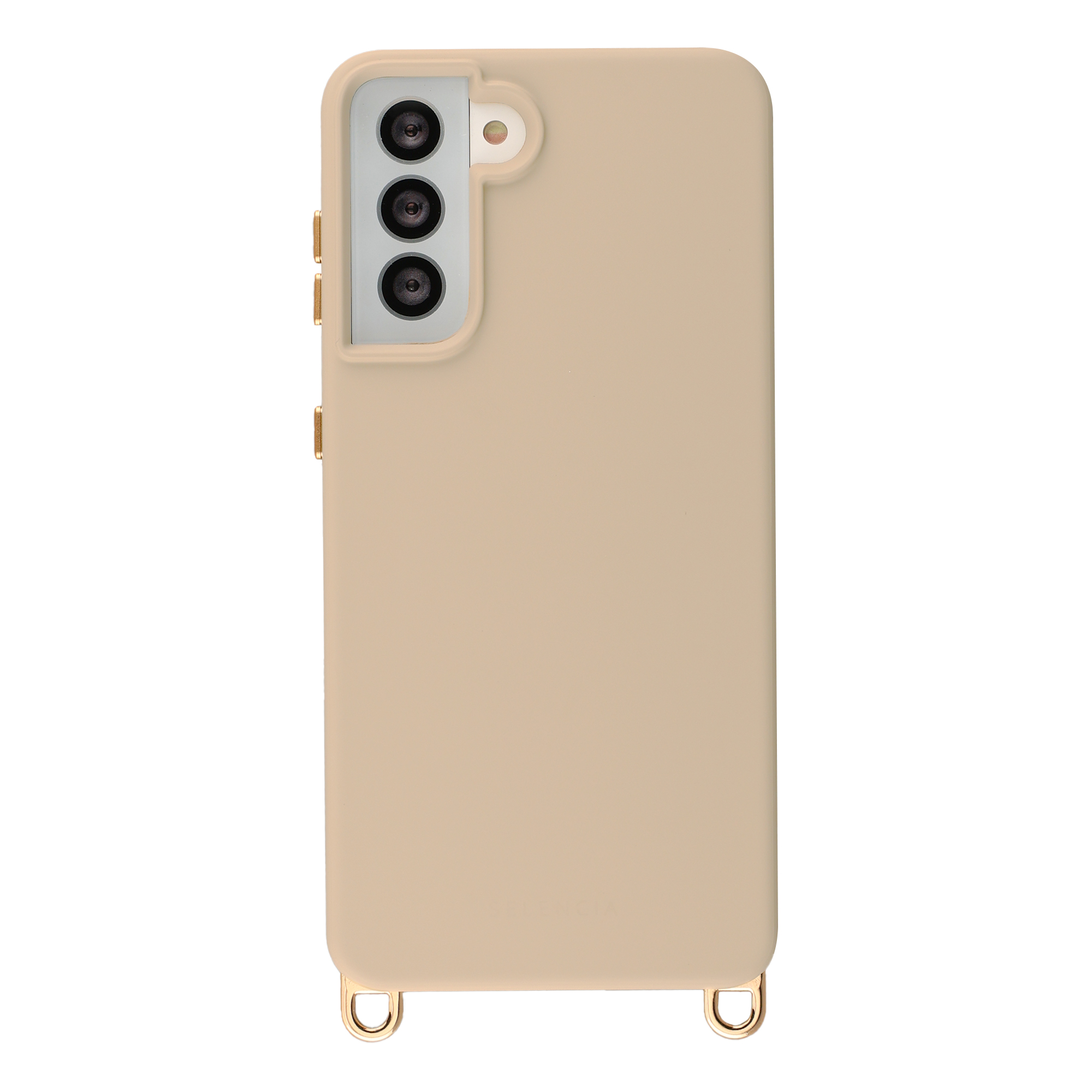 Selencia Rivièra Backcover mit MagSafe mit abnehmbaren Haken für das Samsung Galaxy S21 - Milky Latte